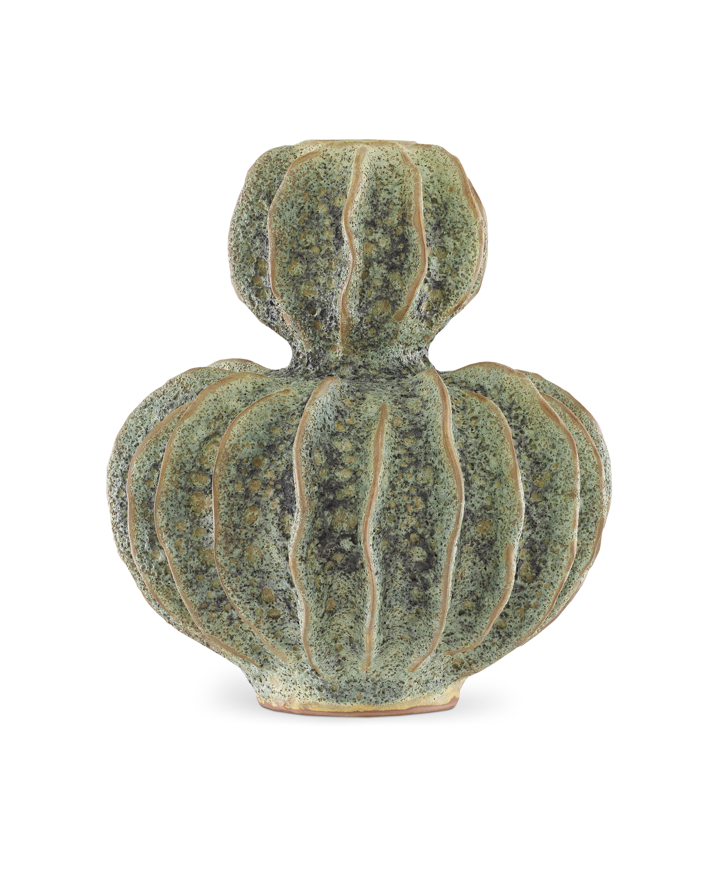 Sunken Boat Double Gourd Green Vase.