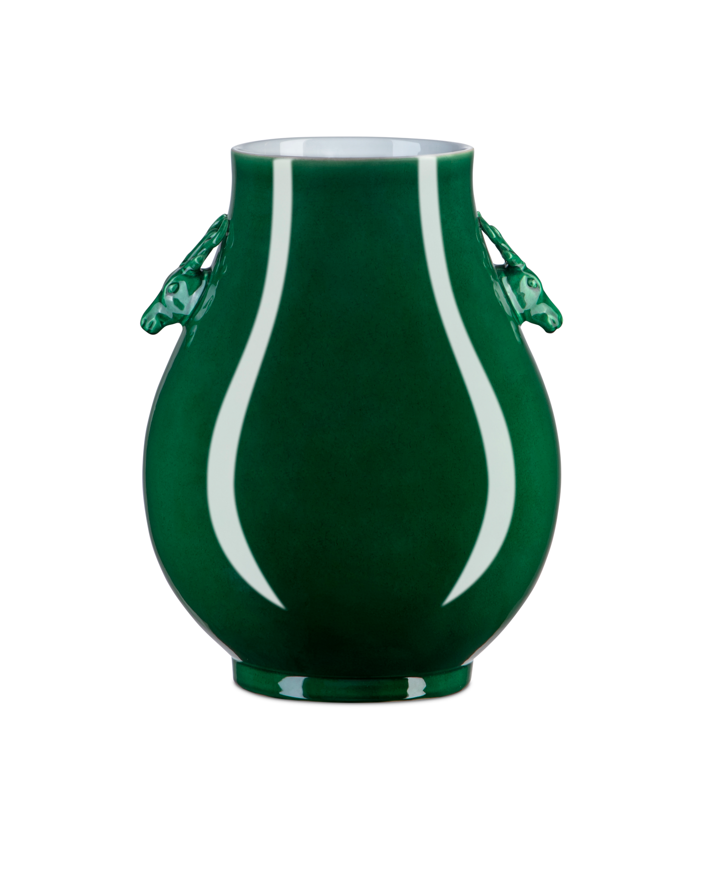 Imperial Green Deer Ears Vase.