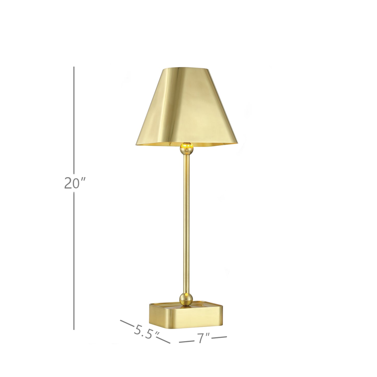 Gadabout Brass Cordless Table Lamp.