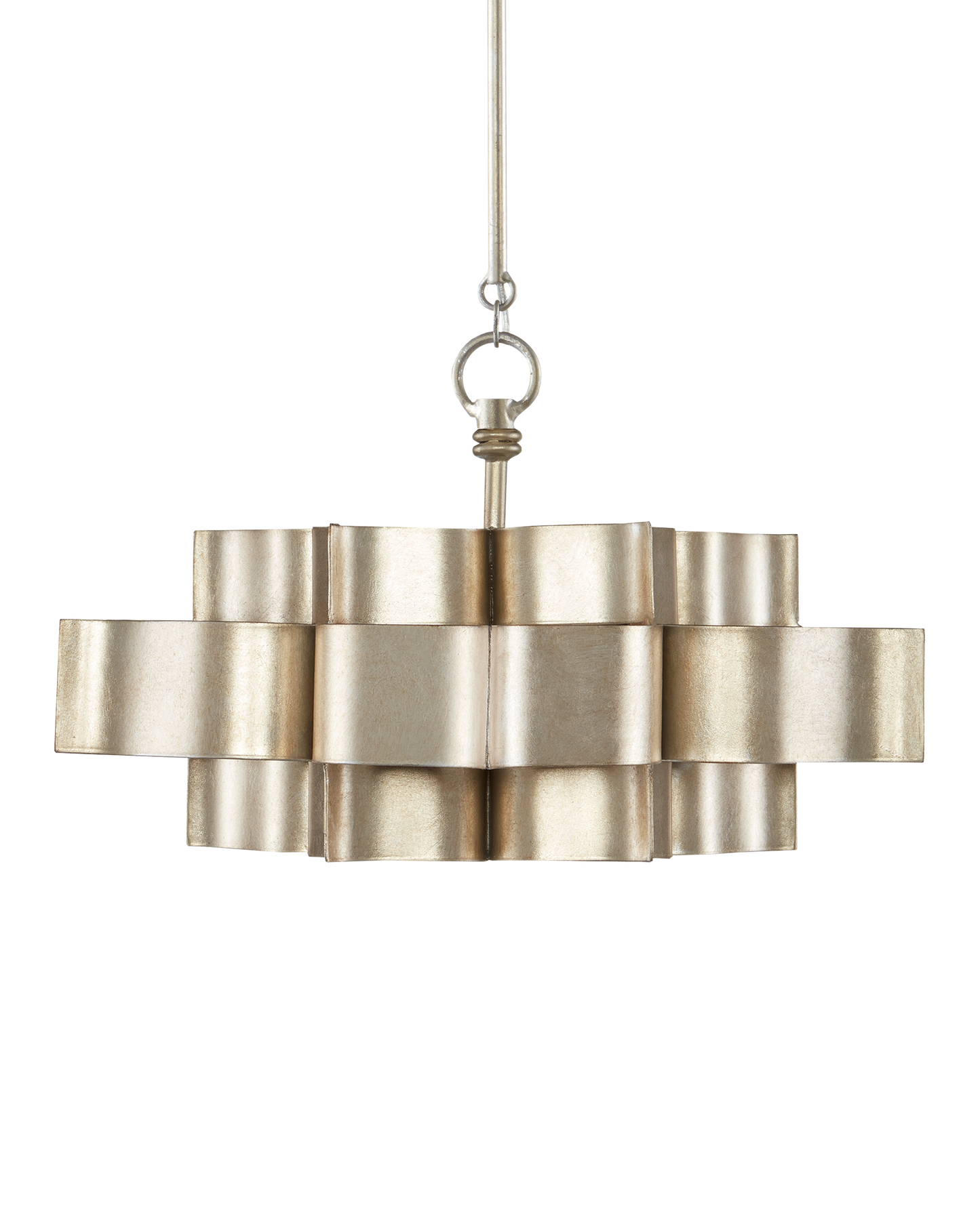 Grand Lotus Small Silver Chandelier.