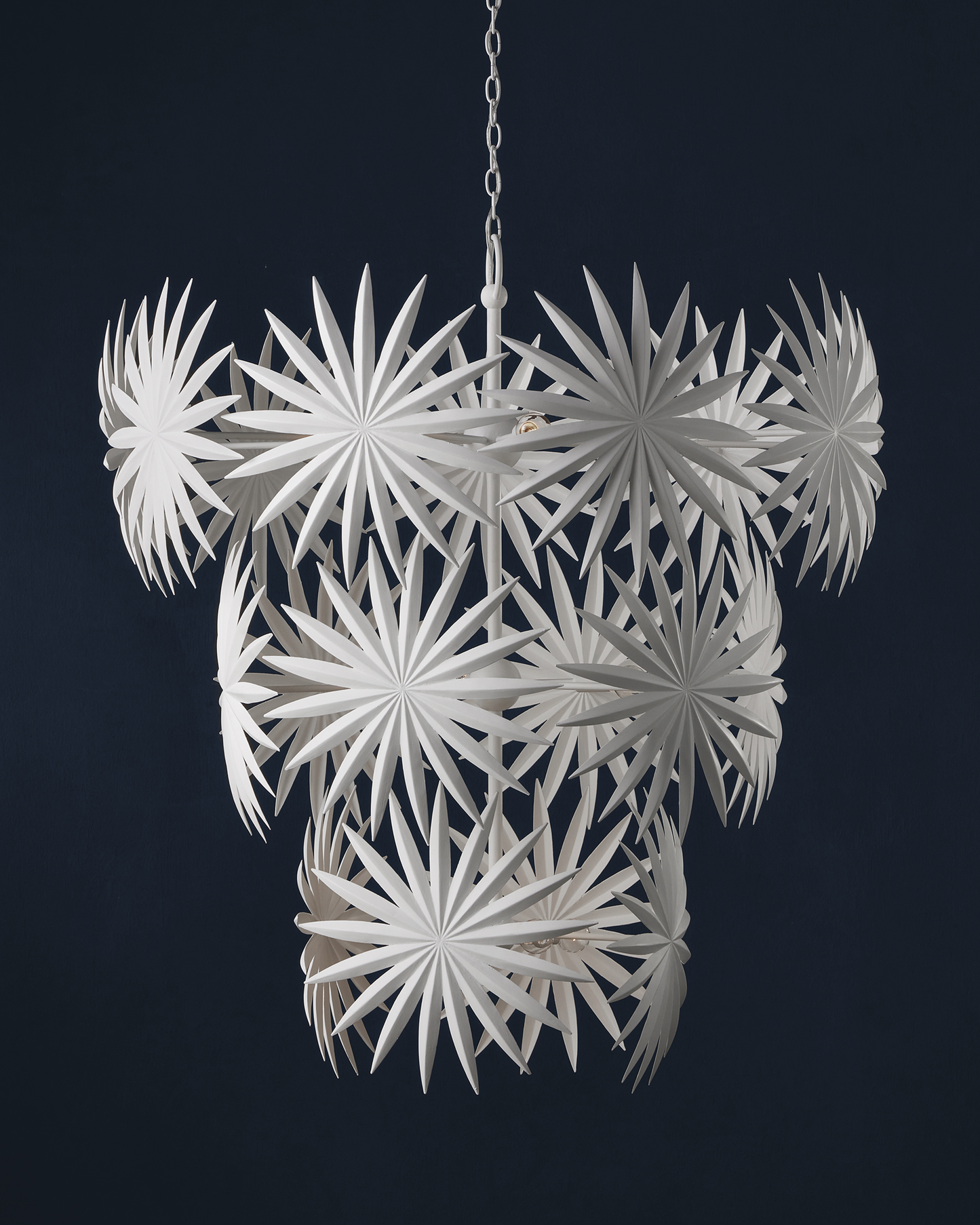Bismarkia Large White Chandelier.