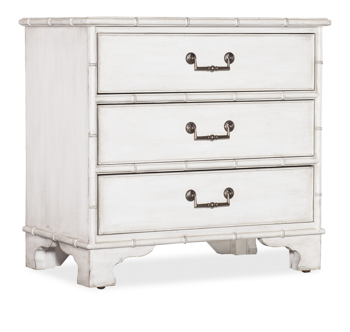 Charleston Three-Drawer Nightstand - White Heron.