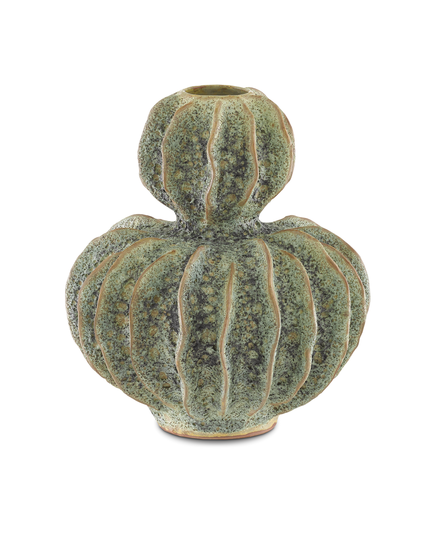 Sunken Boat Double Gourd Green Vase.