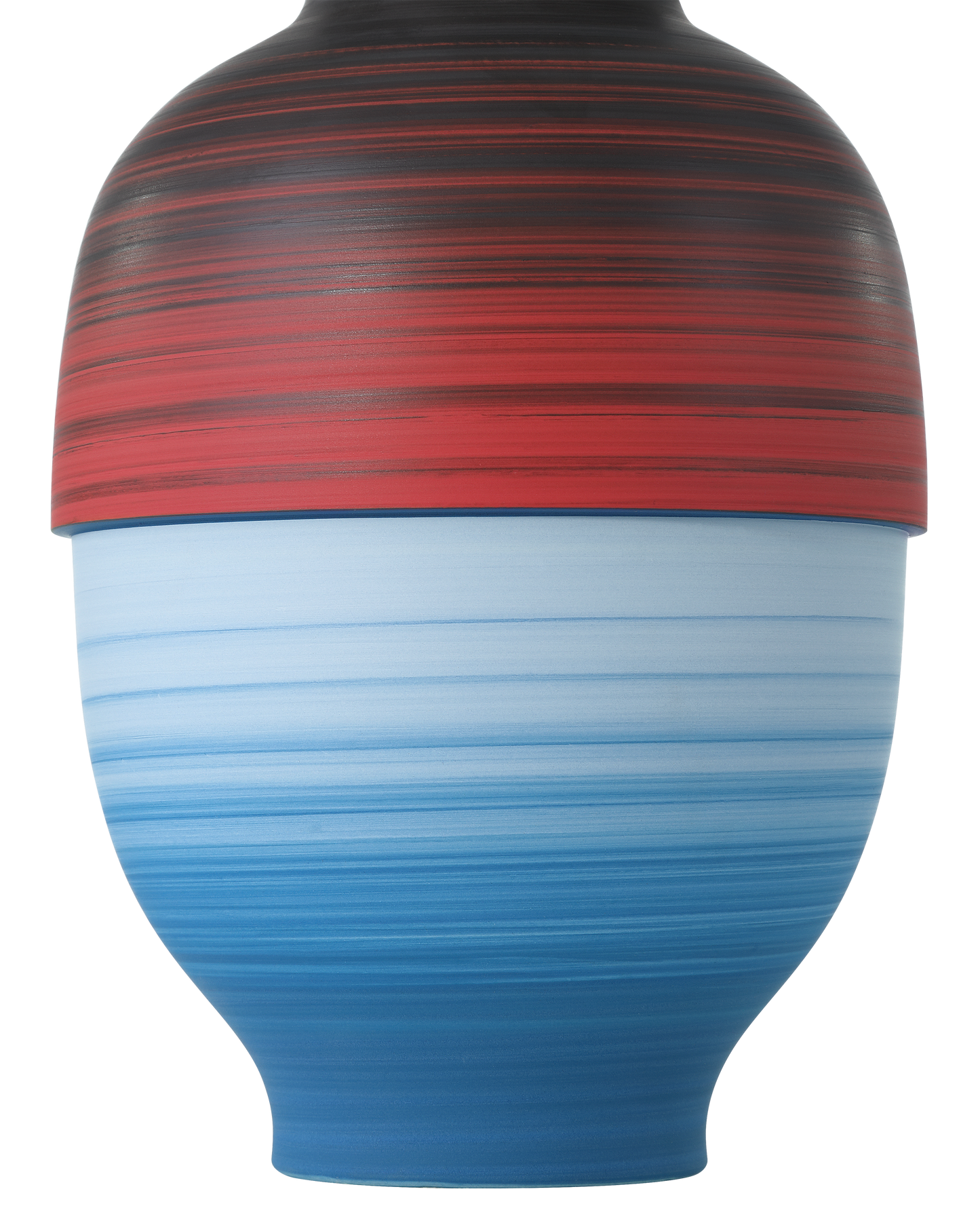 Happy 80's Black, Blue, Red & Orange Vase Set of 3.