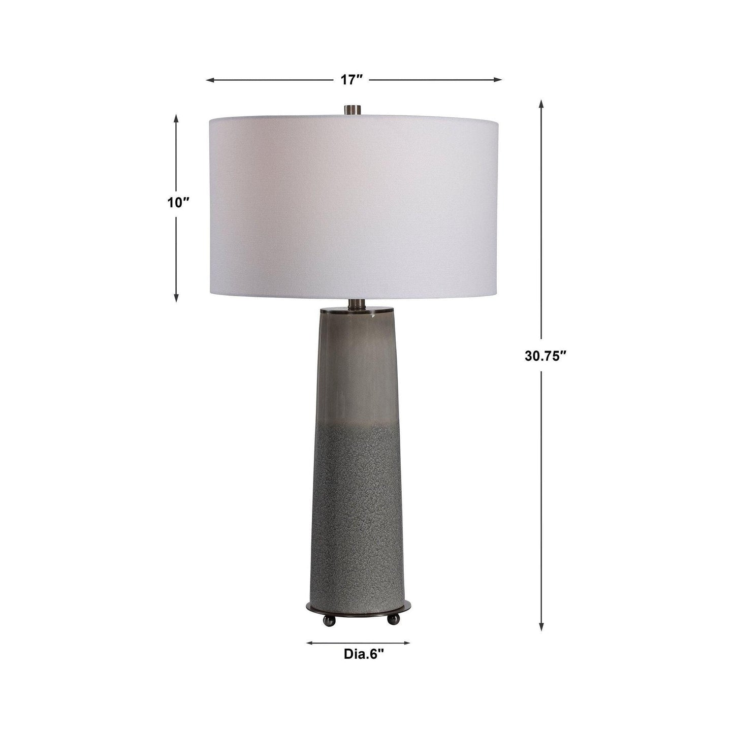 Abdel Gray Glaze Table Lamp.