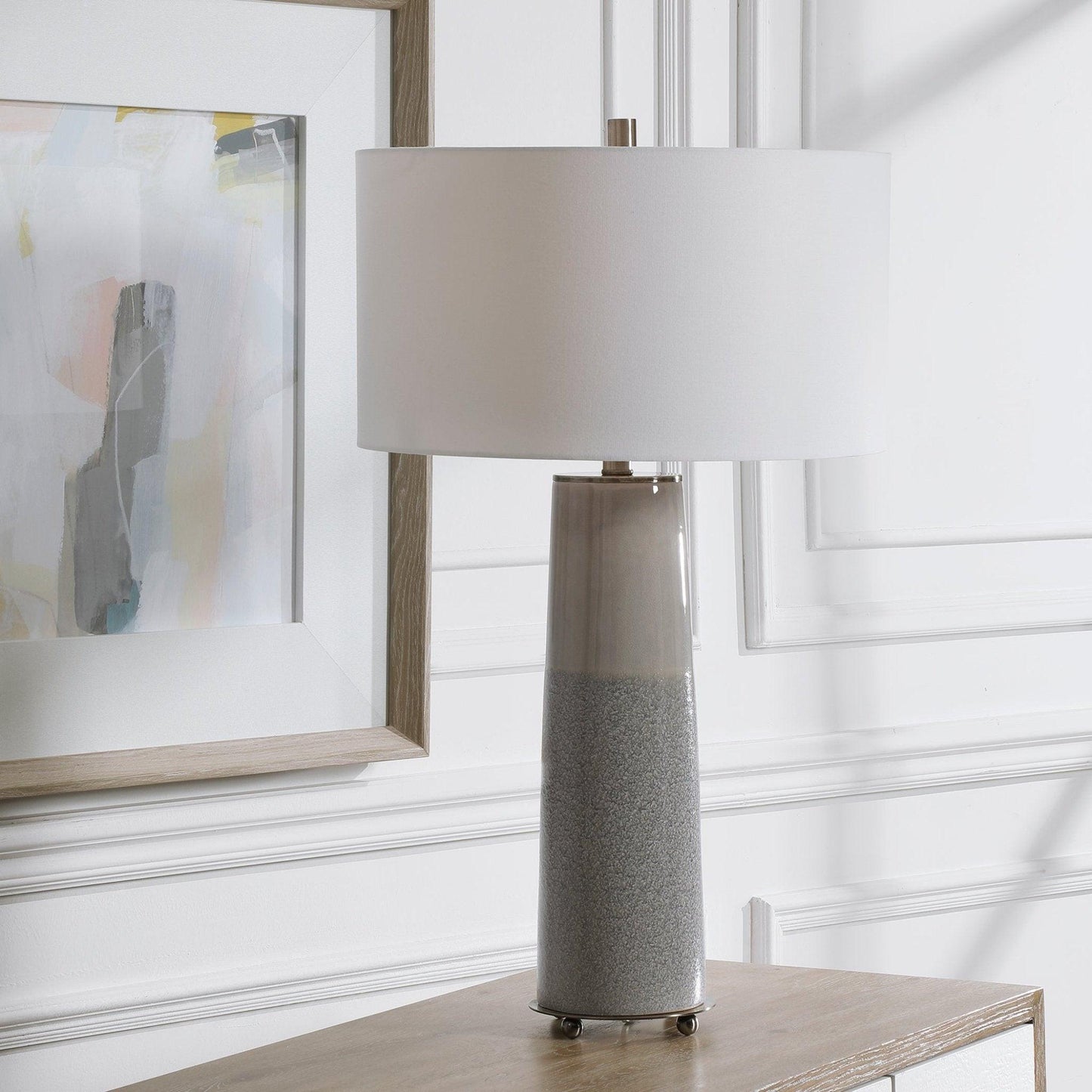 Abdel Gray Glaze Table Lamp.