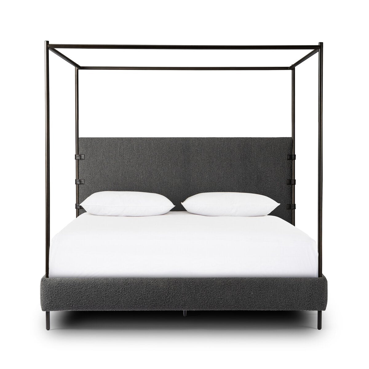 Anderson Canopy Queen Bed - Knoll Charcoal.