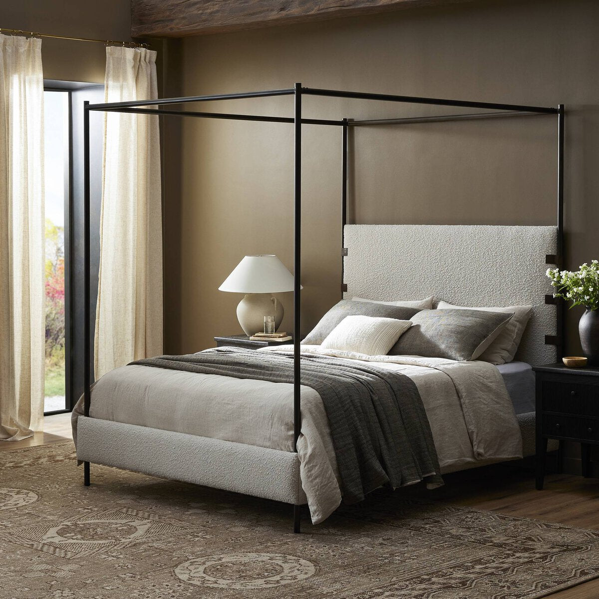Anderson Canopy Queen Bed - Knoll Natural.