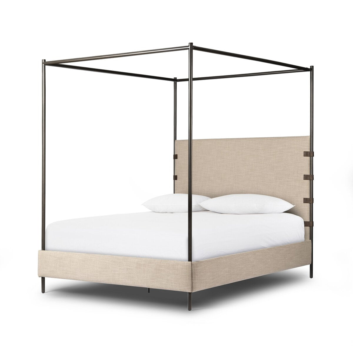Anderson Canopy Queen Bed - Palm Ecru.
