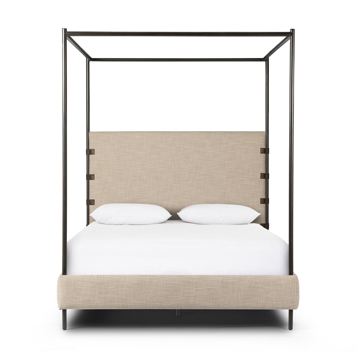 Anderson Canopy Queen Bed - Palm Ecru.