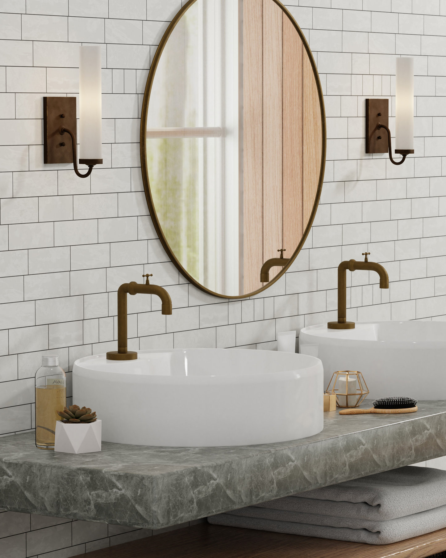 Brindisi Brass Wall Sconce.