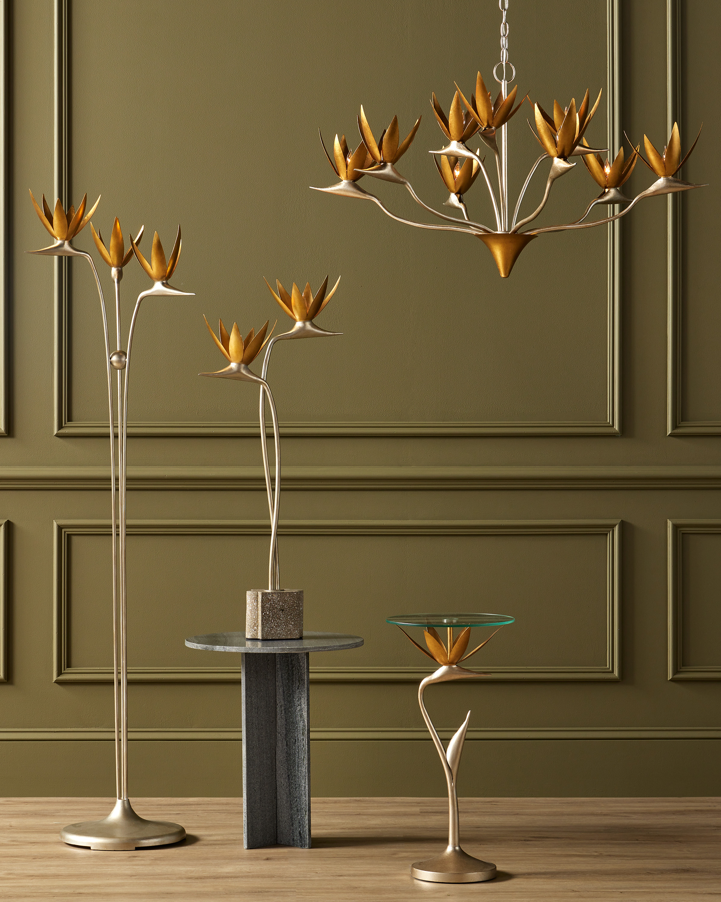 Paradiso Silver & Gold Accent Table.