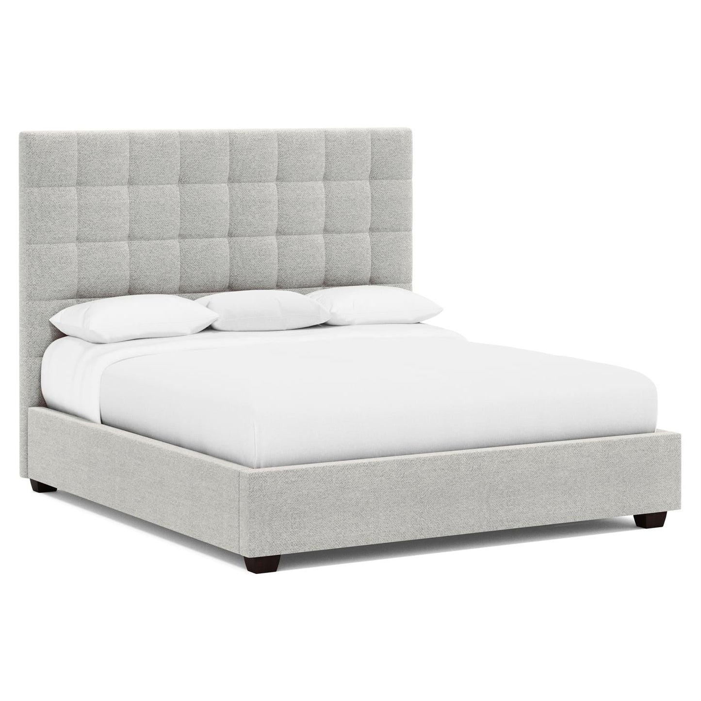 Avery Fabric Blind-Tufted Panel King Bed - Custom.