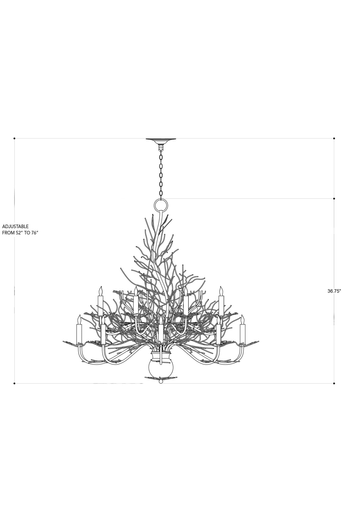 Seaward Large White Chandelier.