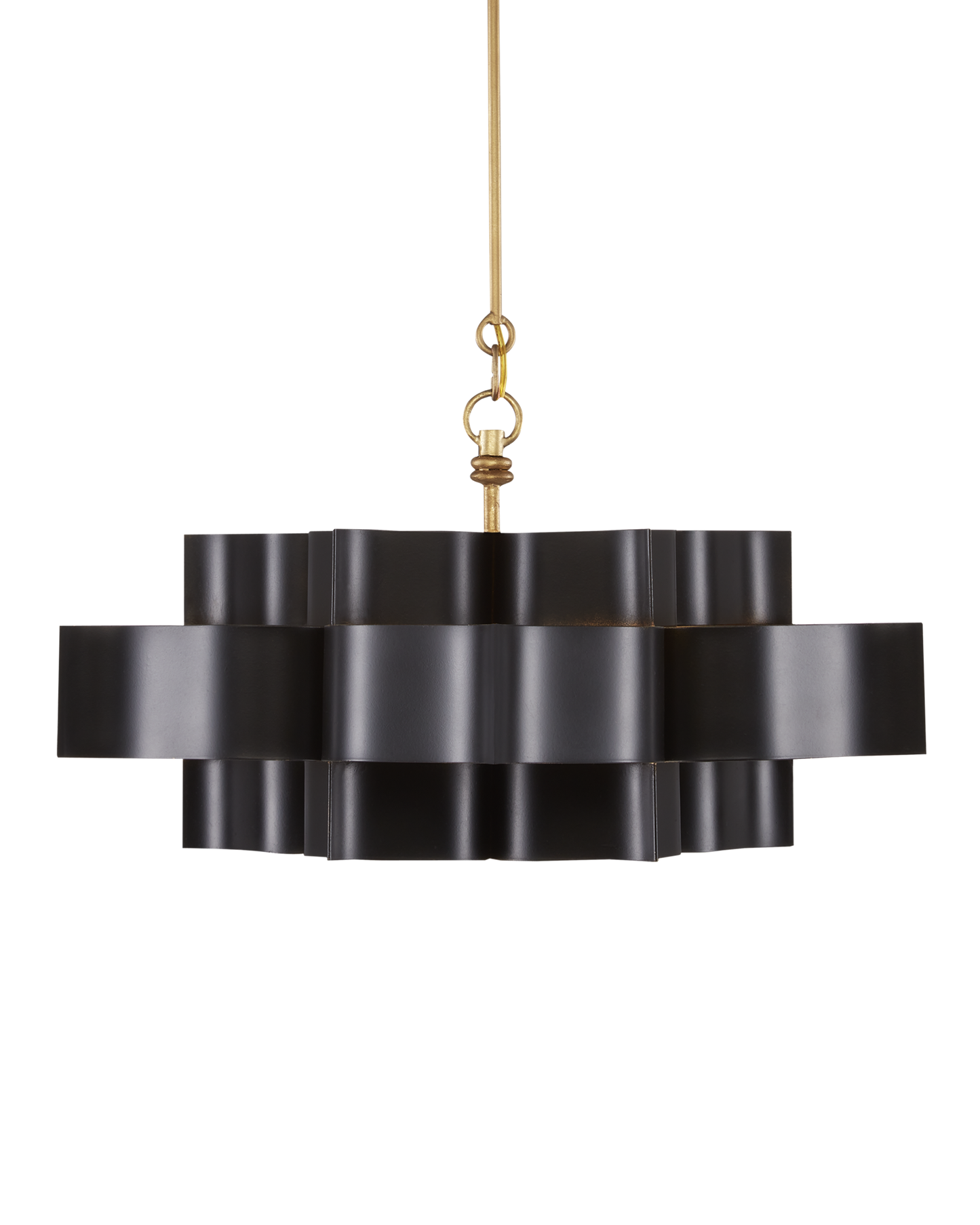 Grand Lotus Small Black Chandelier.