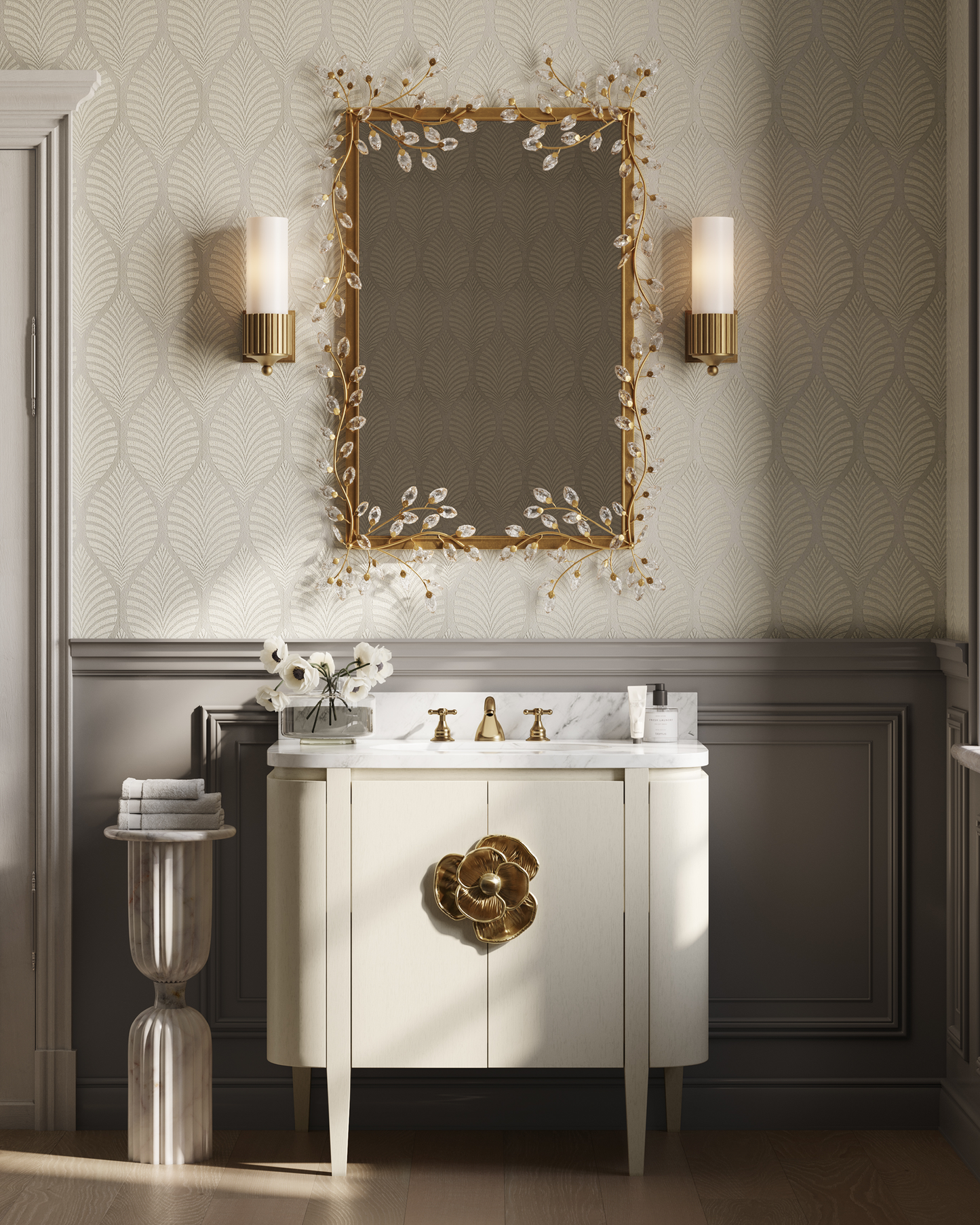 Bryce Gold Bath Wall Sconce.
