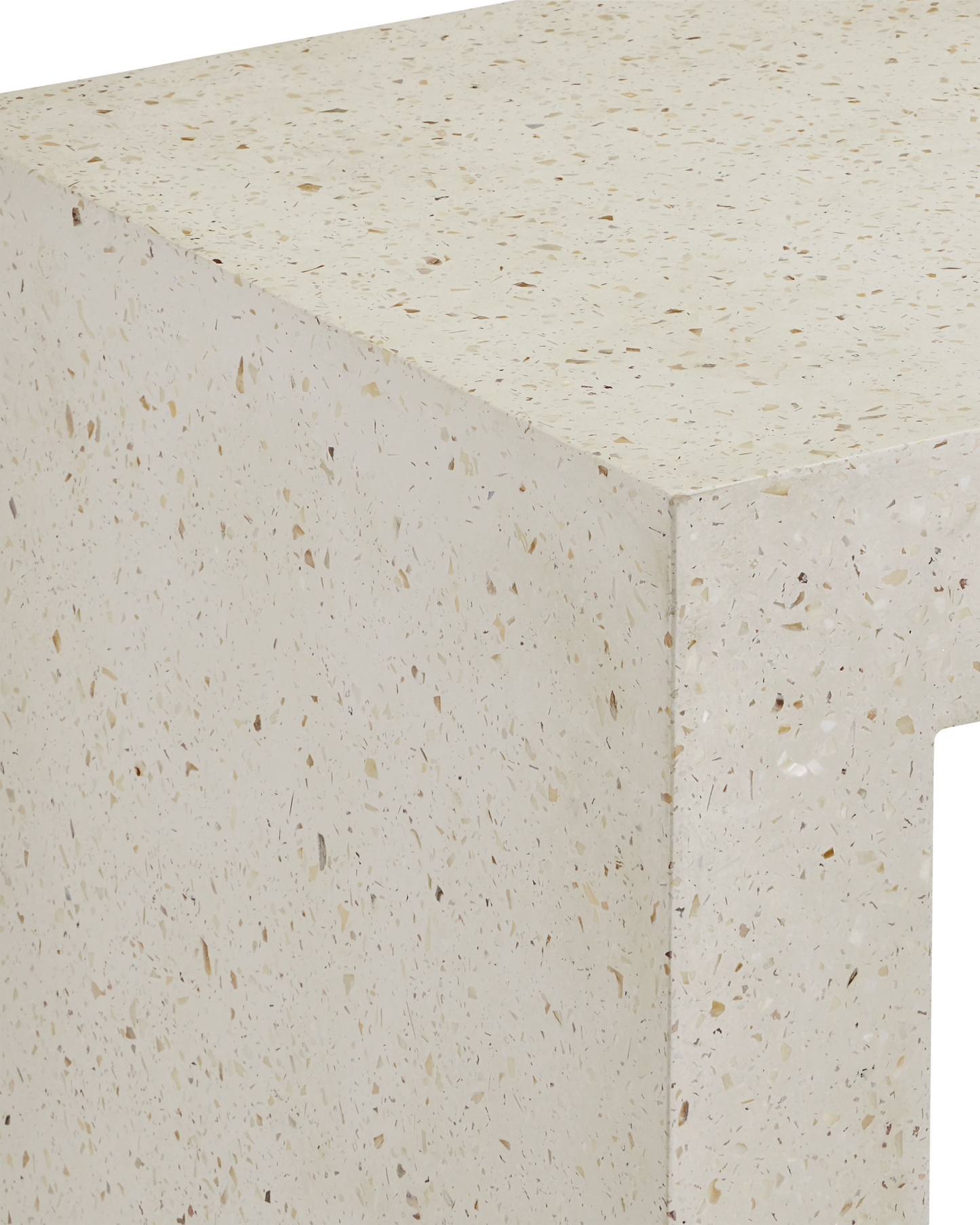 Carson Ivory Terrazzo Accent Table.