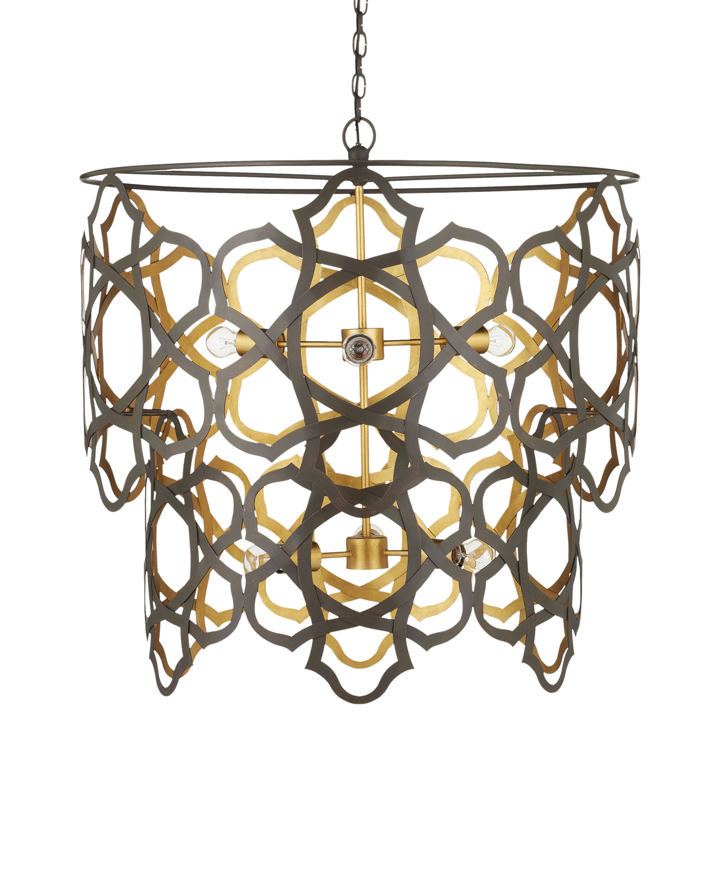 Mauresque Medium Bronze & Gold Chandelier.