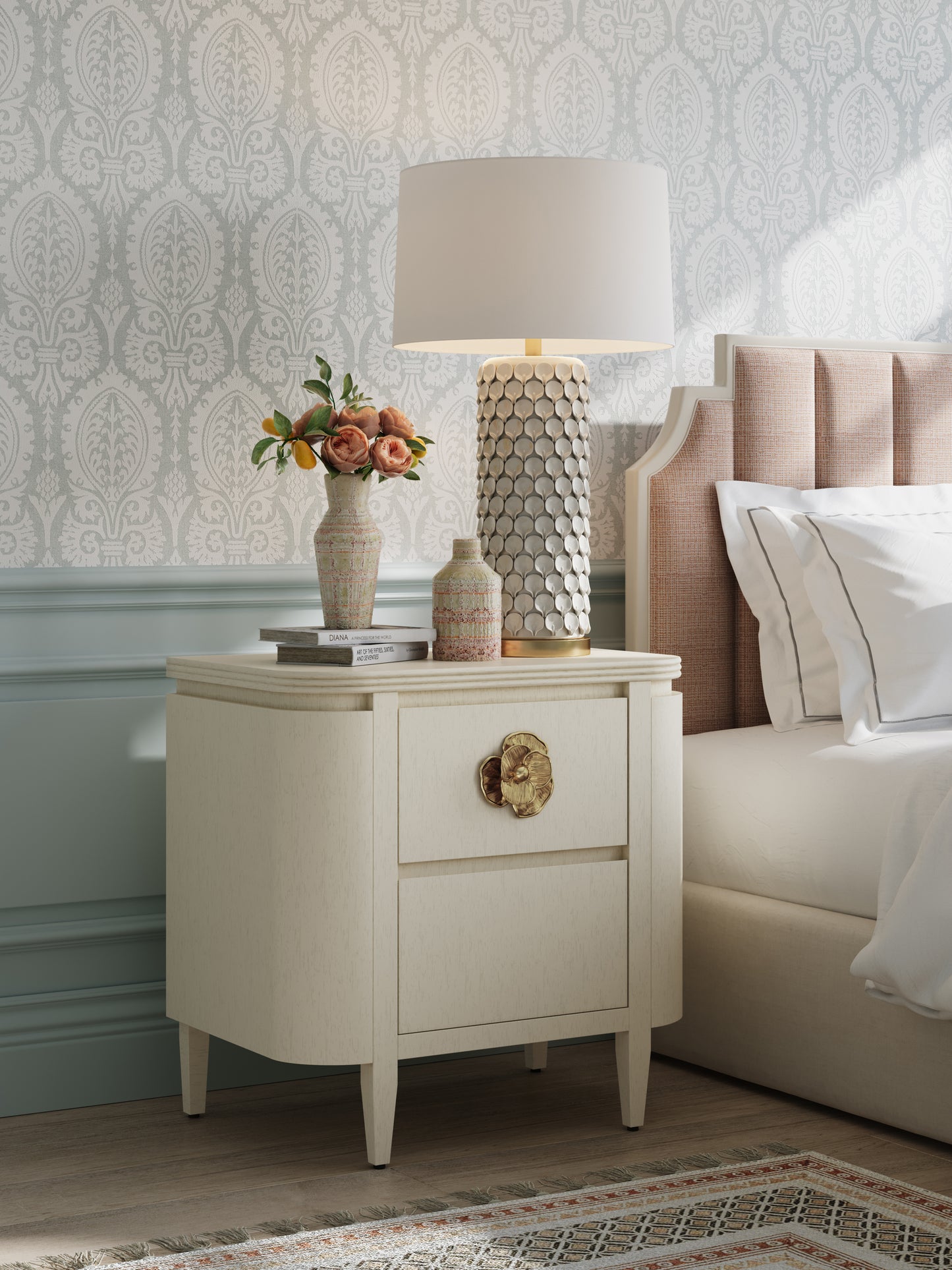 Calla Lily White Table Lamp.