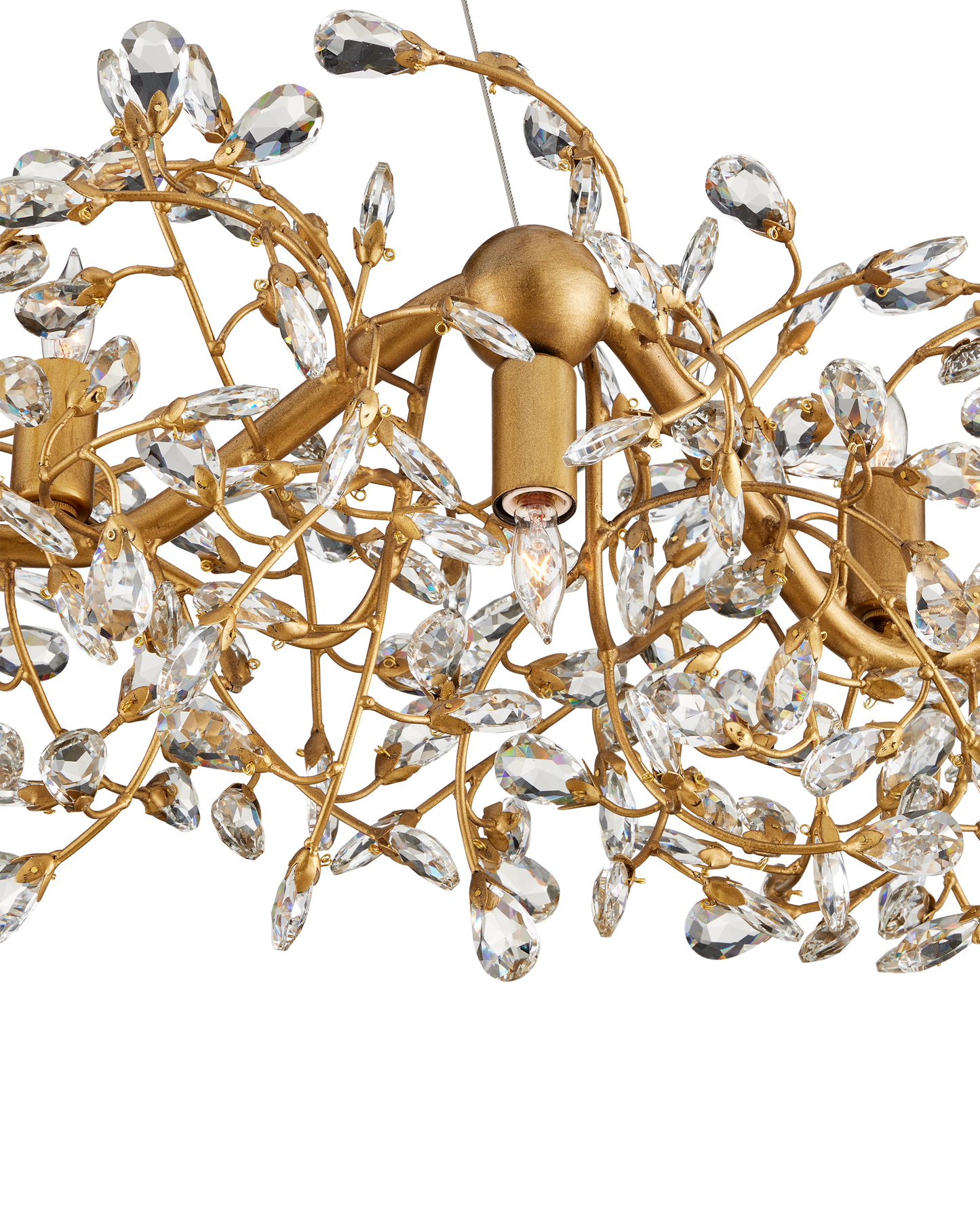 Crystal Bud Grande Ring Chandelier.