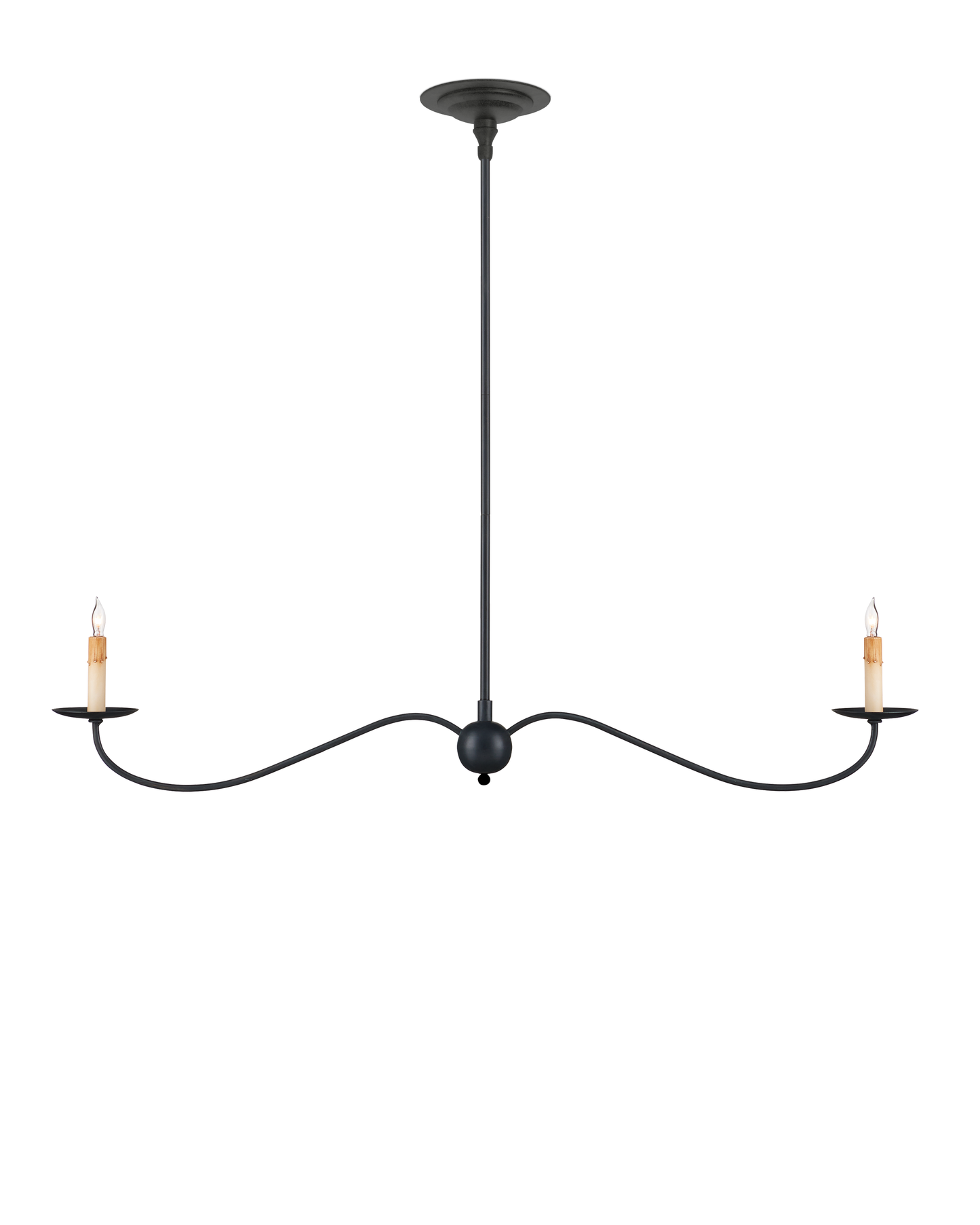 Saxon Black Linear Chandelier.