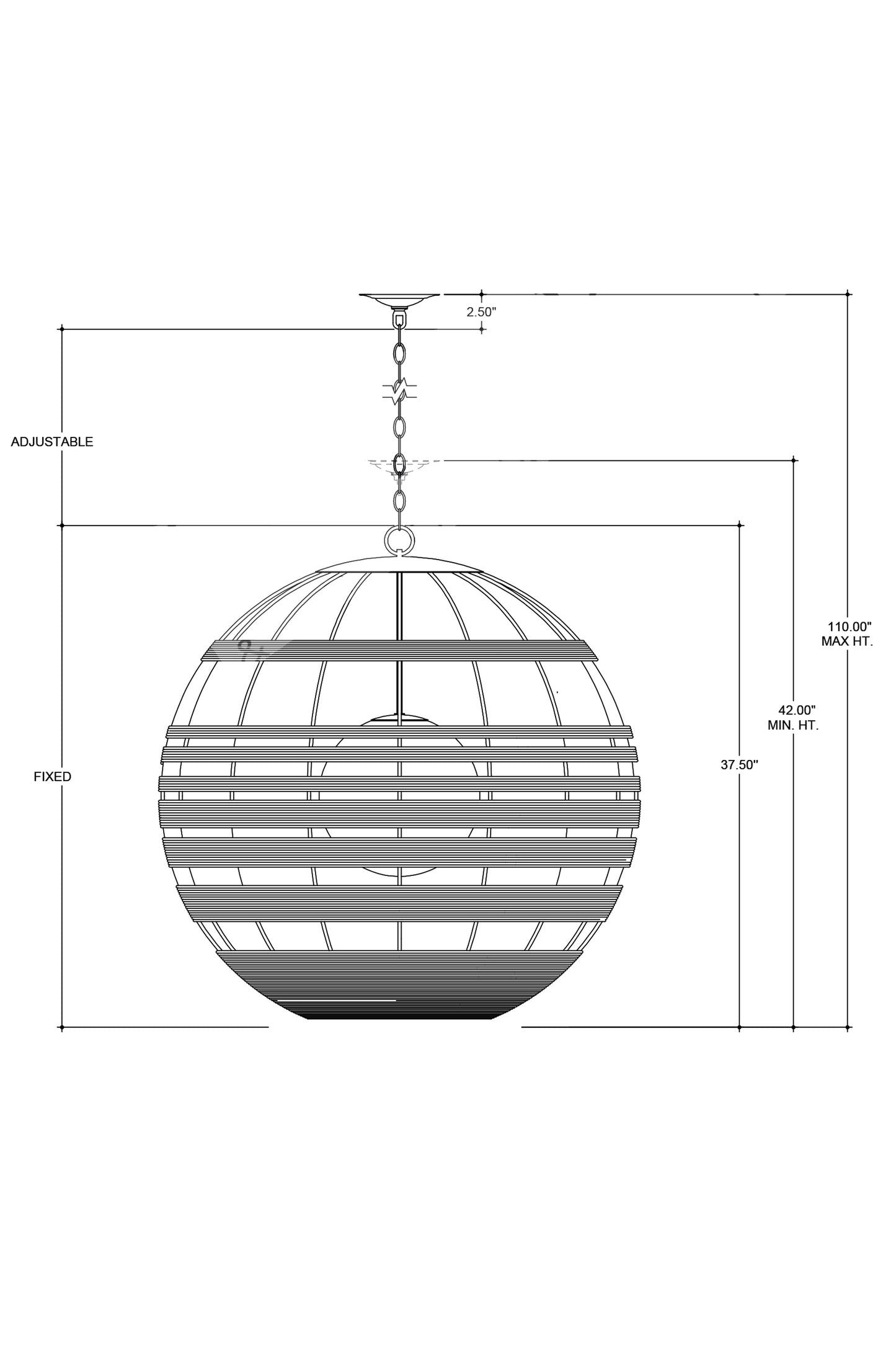 Lapsley White Orb Chandelier.