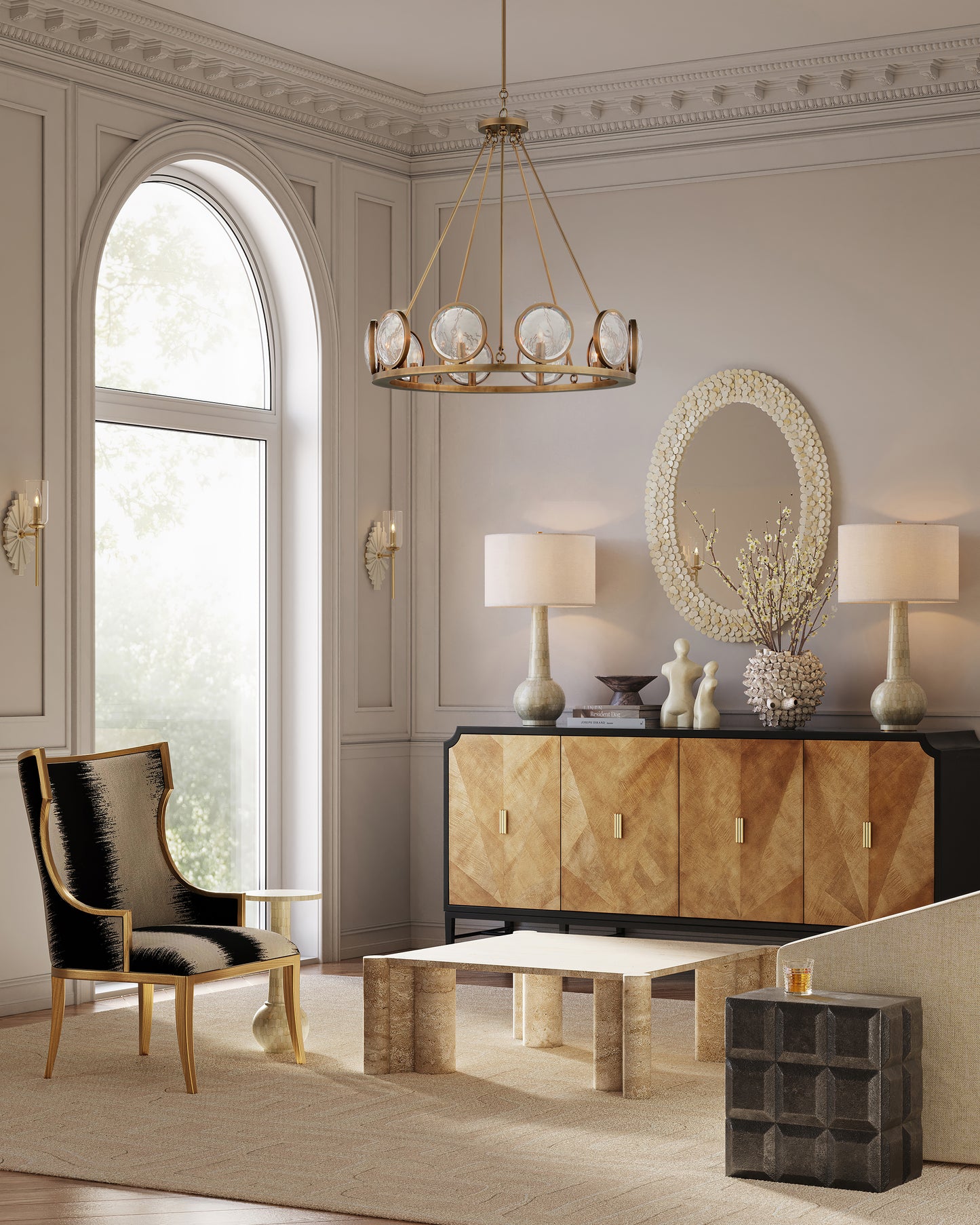 MarjieScope Brass Chandelier.