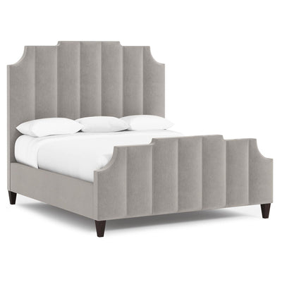 Bayonne Fabric Panel King Bed with with Channeled Footboard β Custom