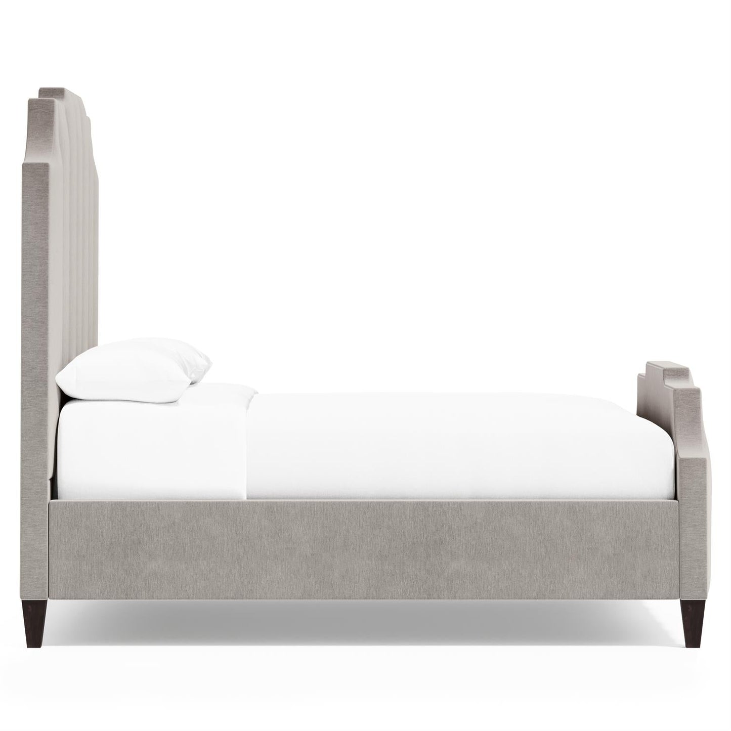 Bayonne Fabric Panel King Bed with with Channeled Footboard – Custom.
