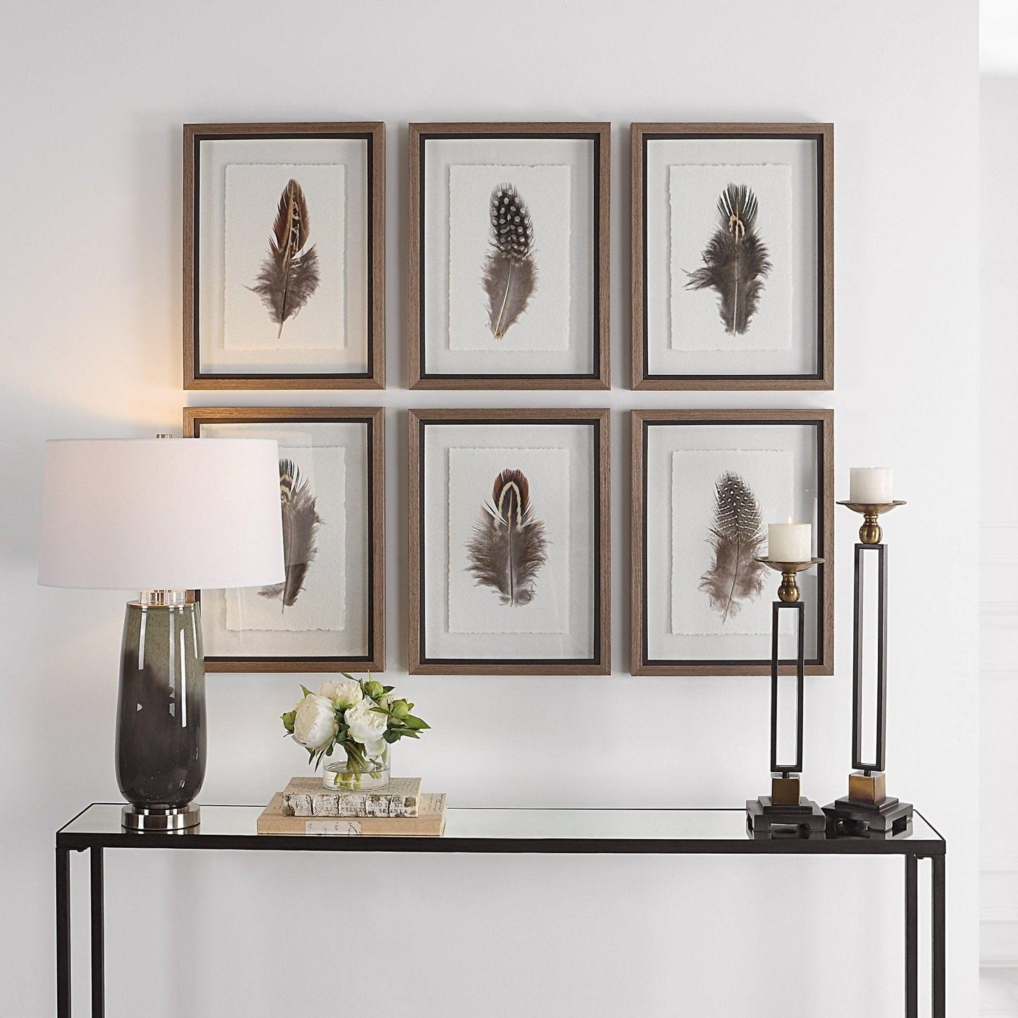 Birds Of A Feather Framed Prints, S/6.
