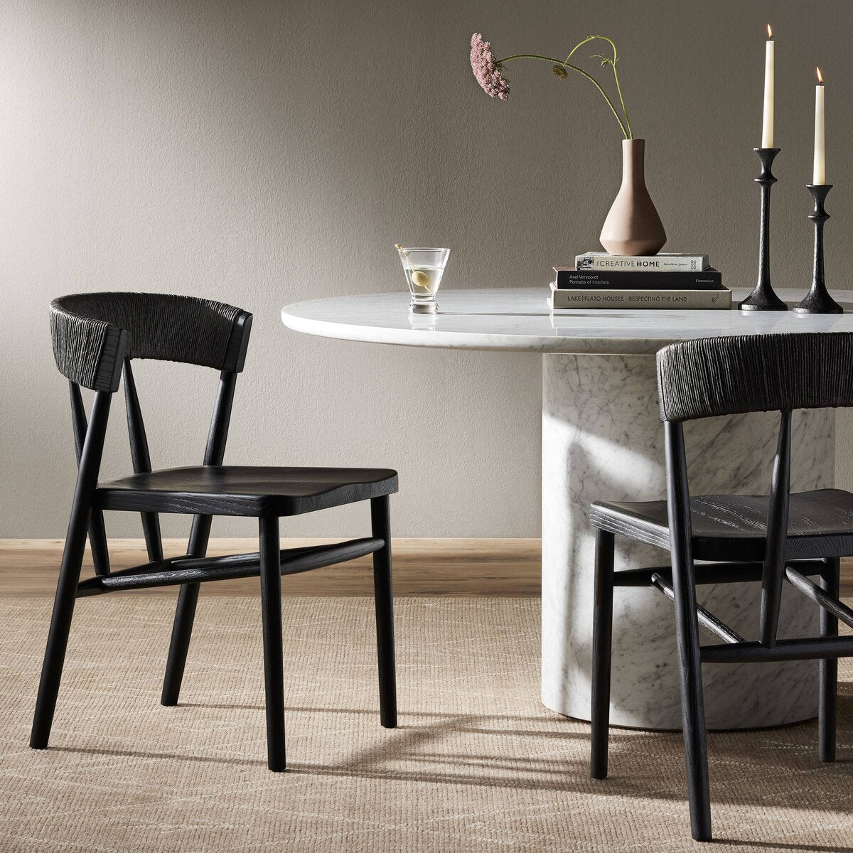 Buxton Dining Chair - Black Rush.