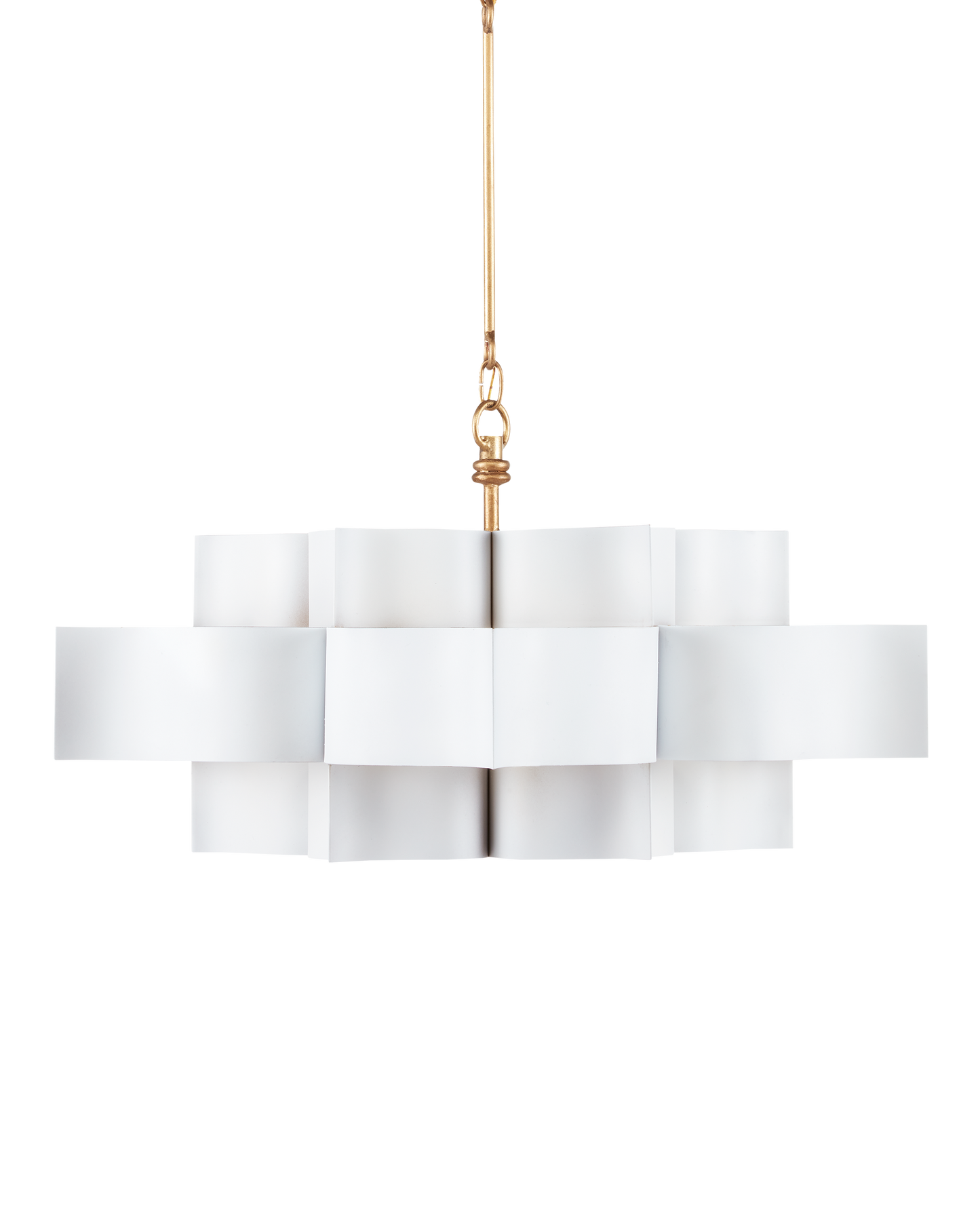 Grand Lotus Large White Chandelier.