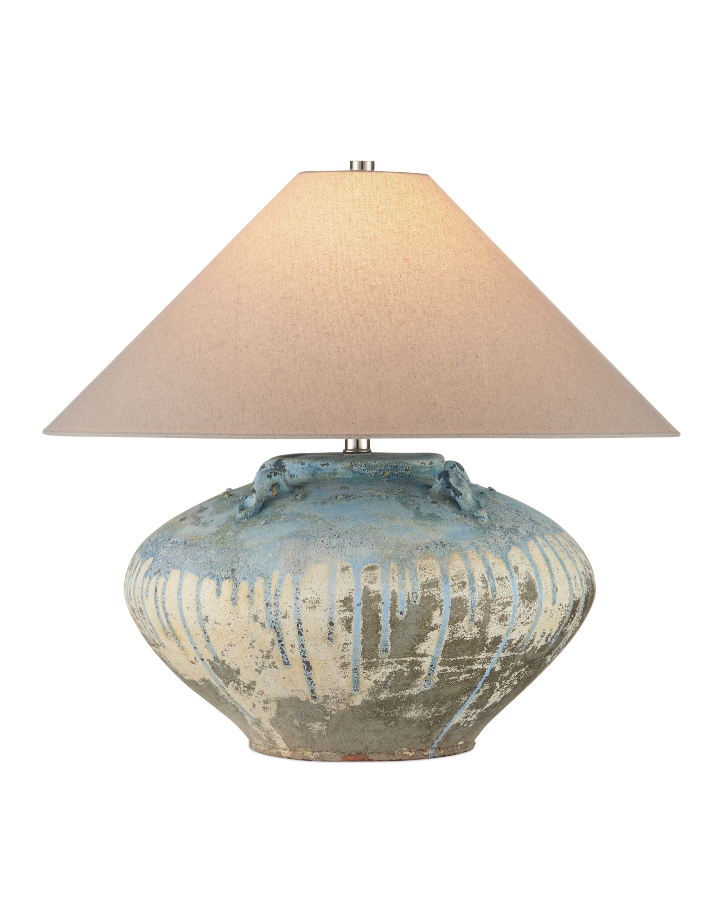 Catania Antique Blue Drip Table Lamp.
