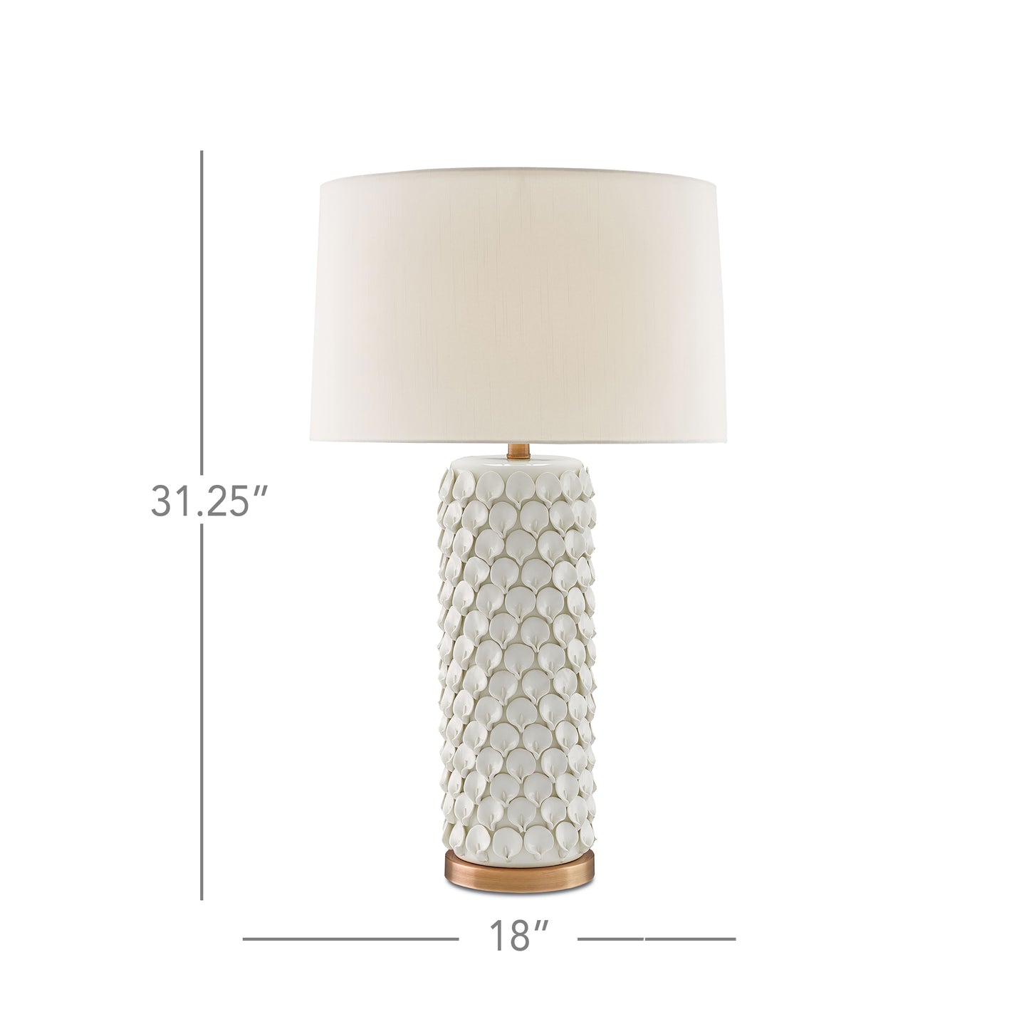 Calla Lily White Table Lamp.