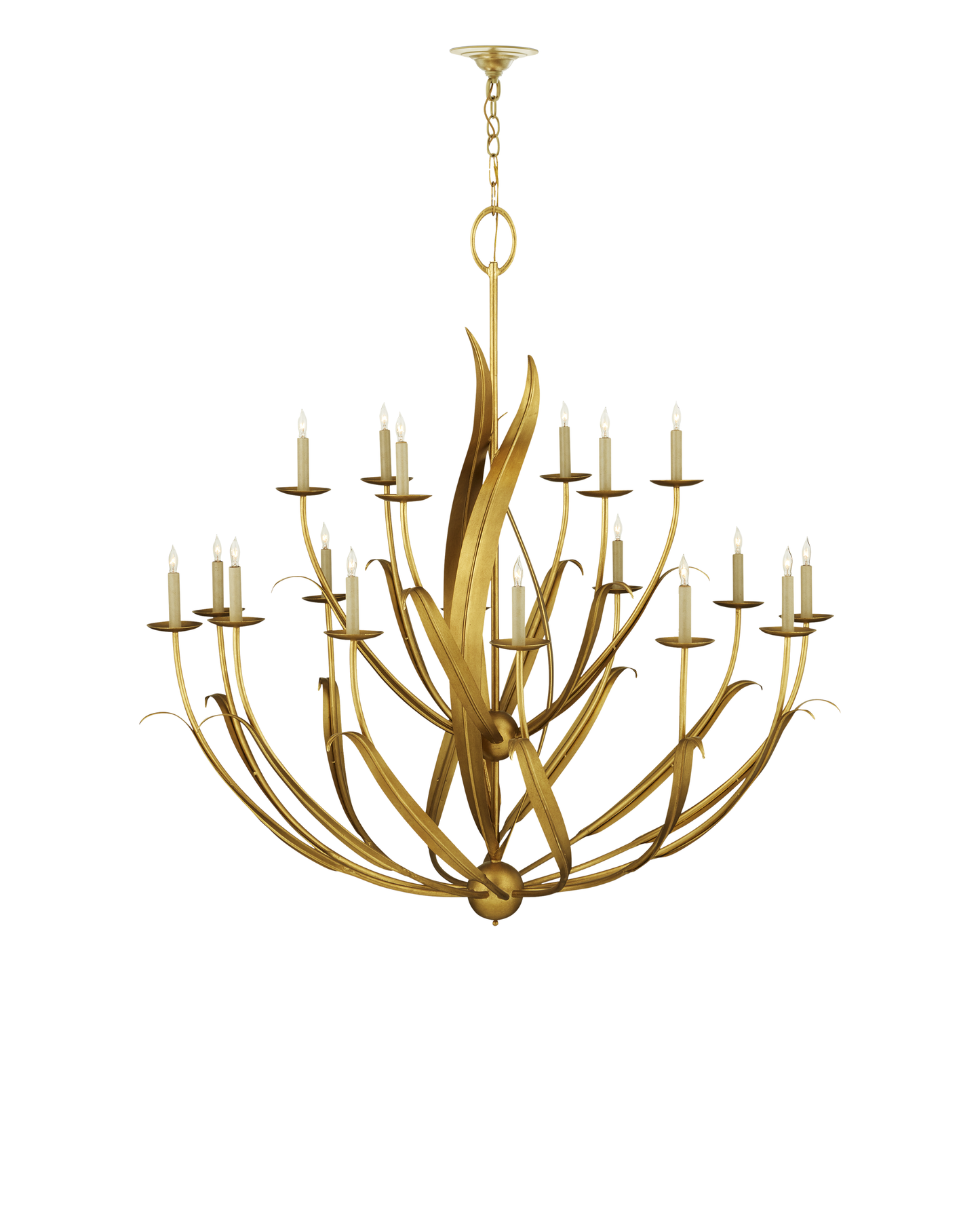 Menefee Large Gold Chandelier.