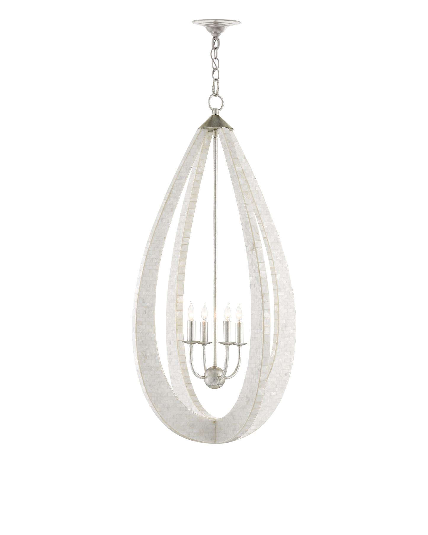 Arietta White Teardrop Chandelier.