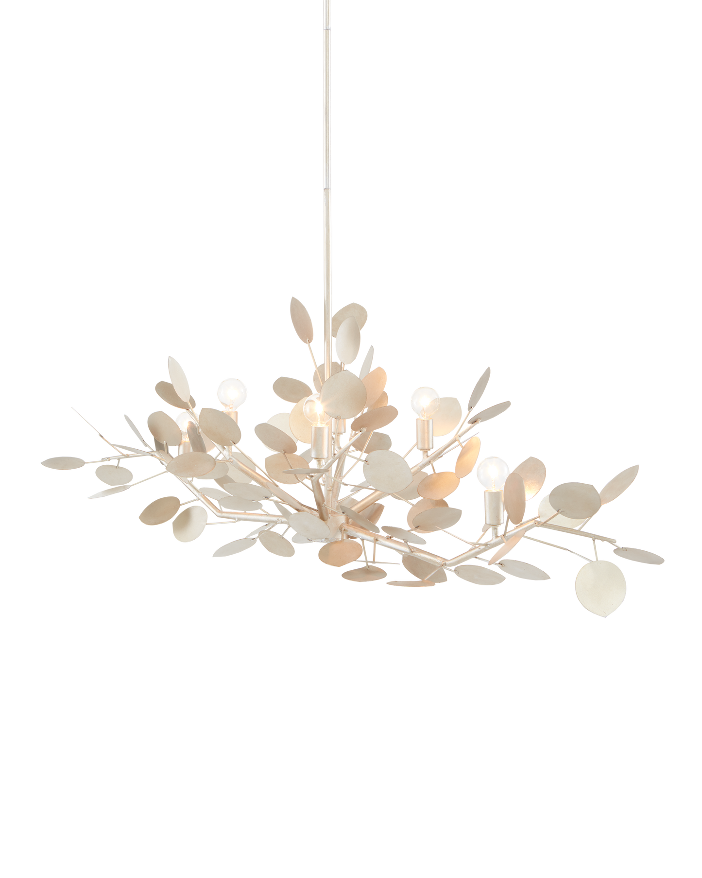 Lunaria Silver Oval Chandelier.