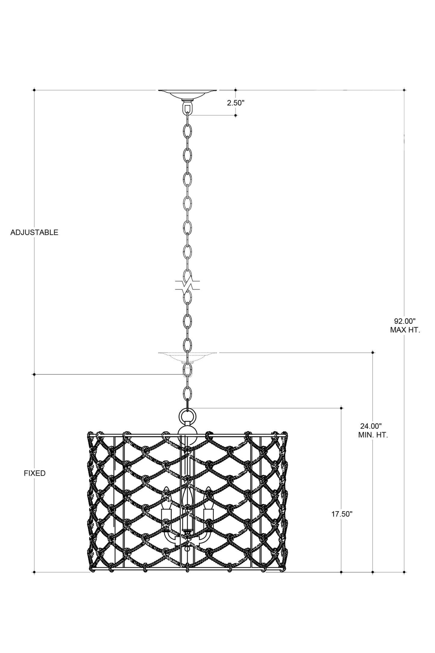 Chesapeake Drum Chandelier.