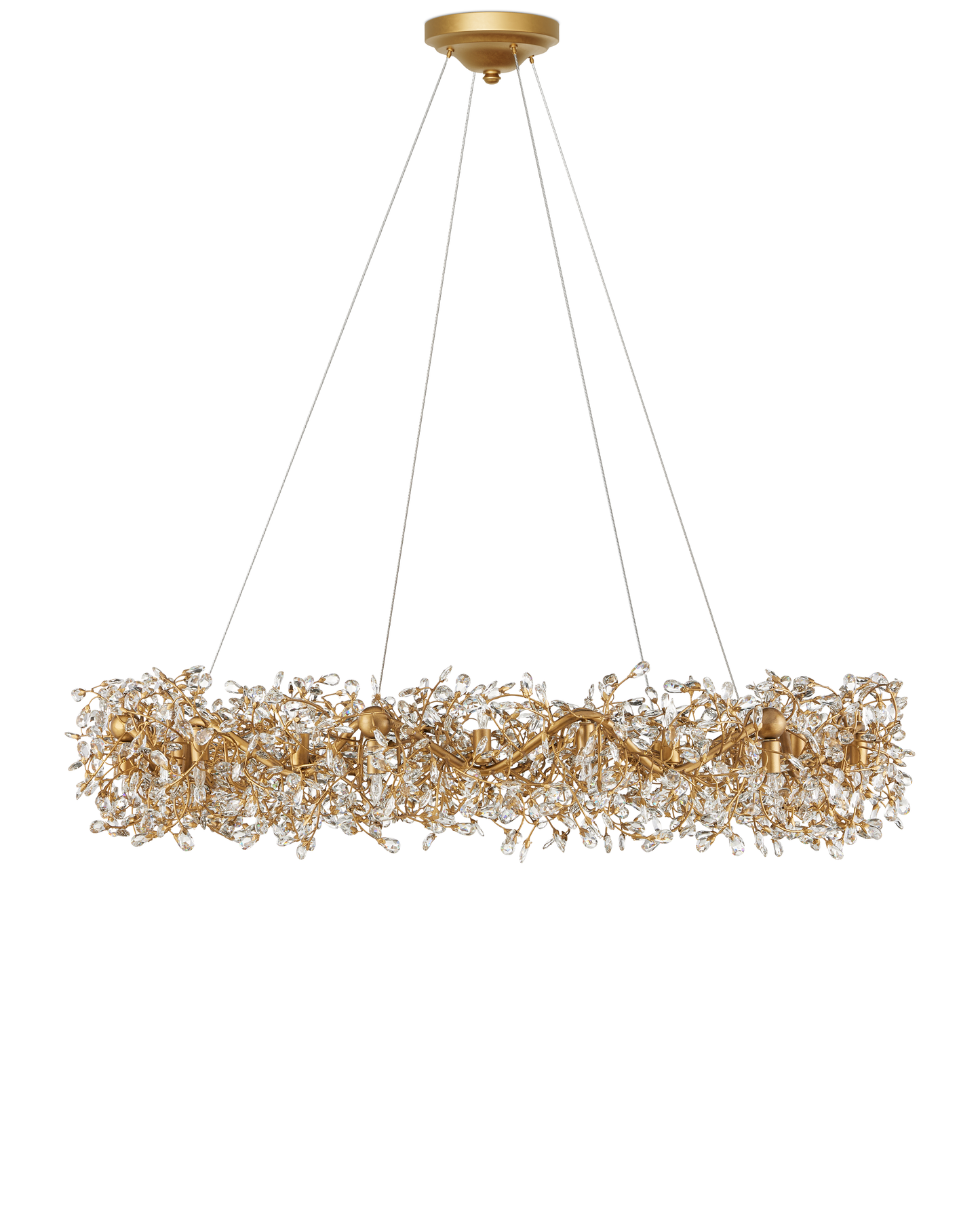 Crystal Bud Grande Ring Chandelier.