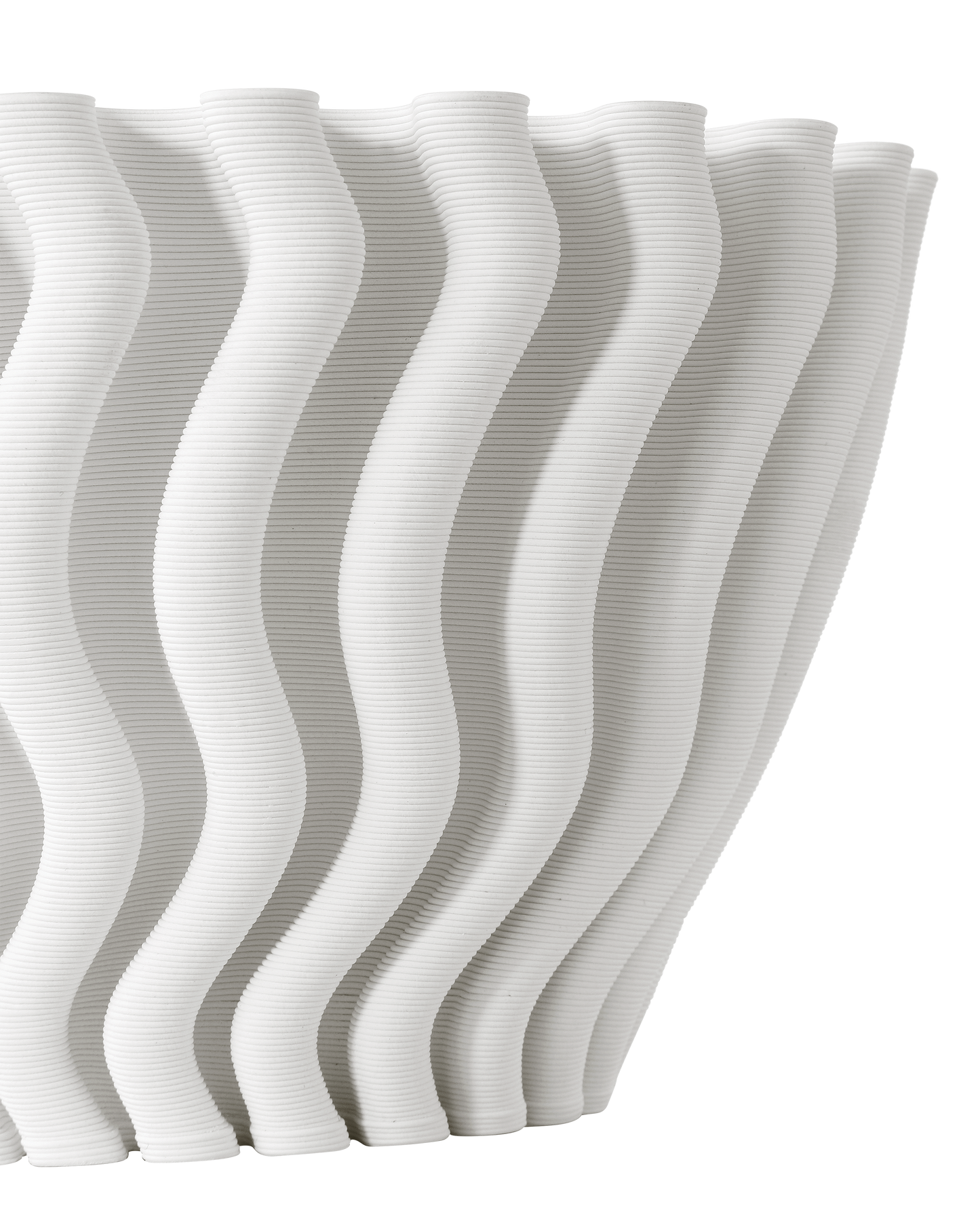Ripple White Vase.