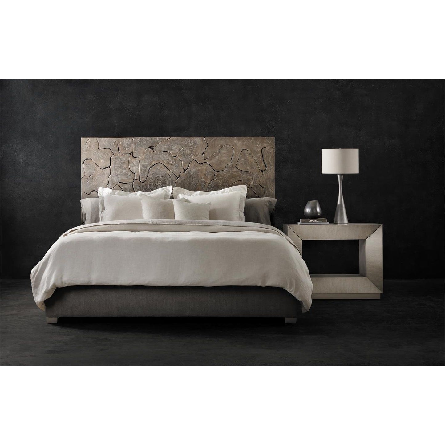 Calavaras Fabric Panel King Bed – Custom.
