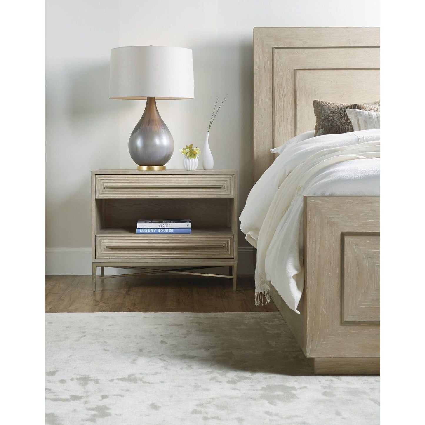 Cascade Two-Drawer Nightstand.