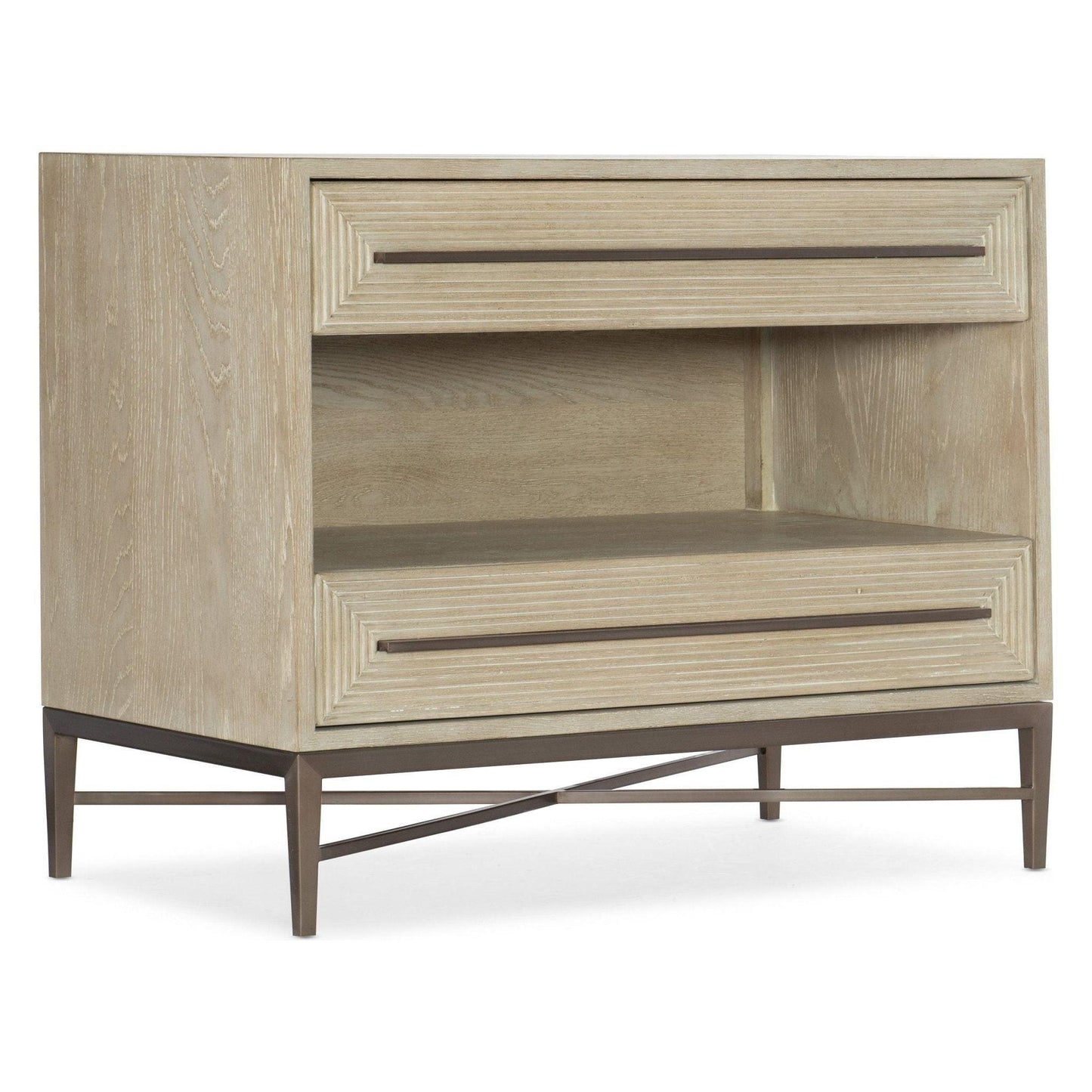 Cascade Two-Drawer Nightstand.