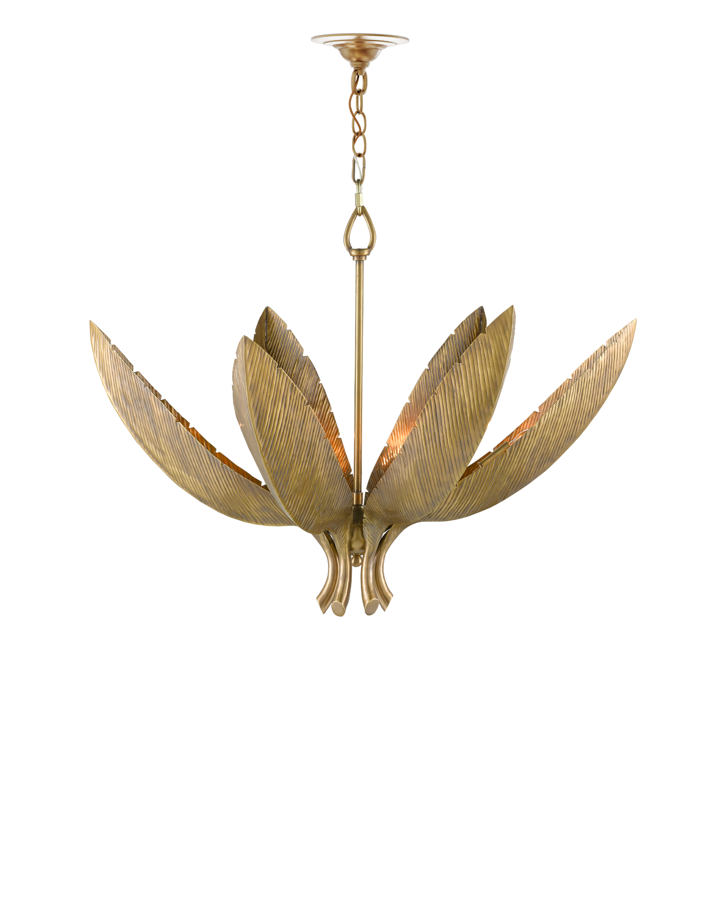 Bird of Paradise Brass Chandelier.