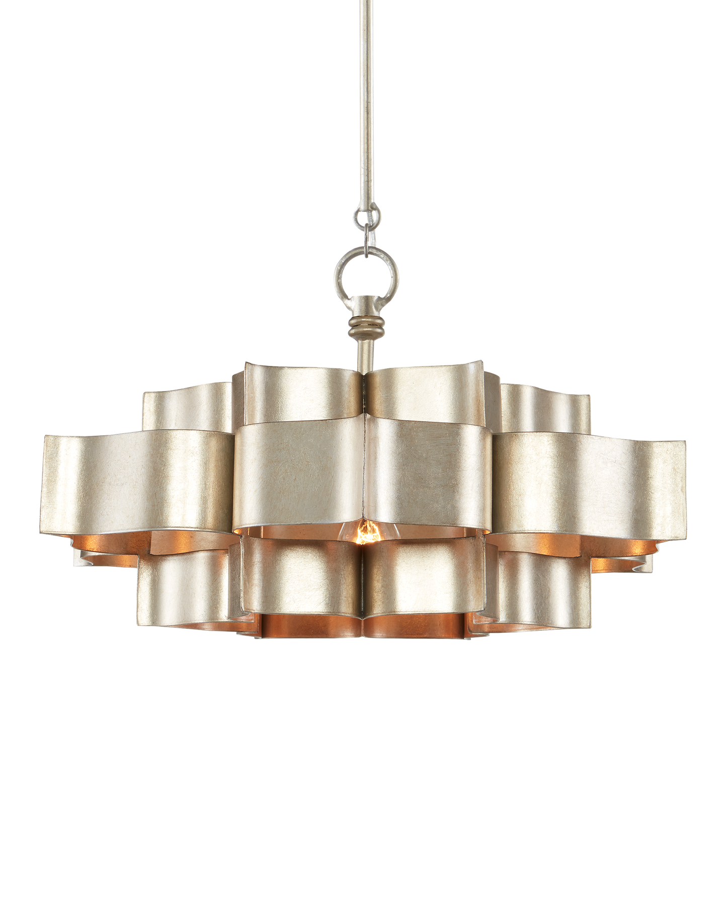 Grand Lotus Small Silver Chandelier.