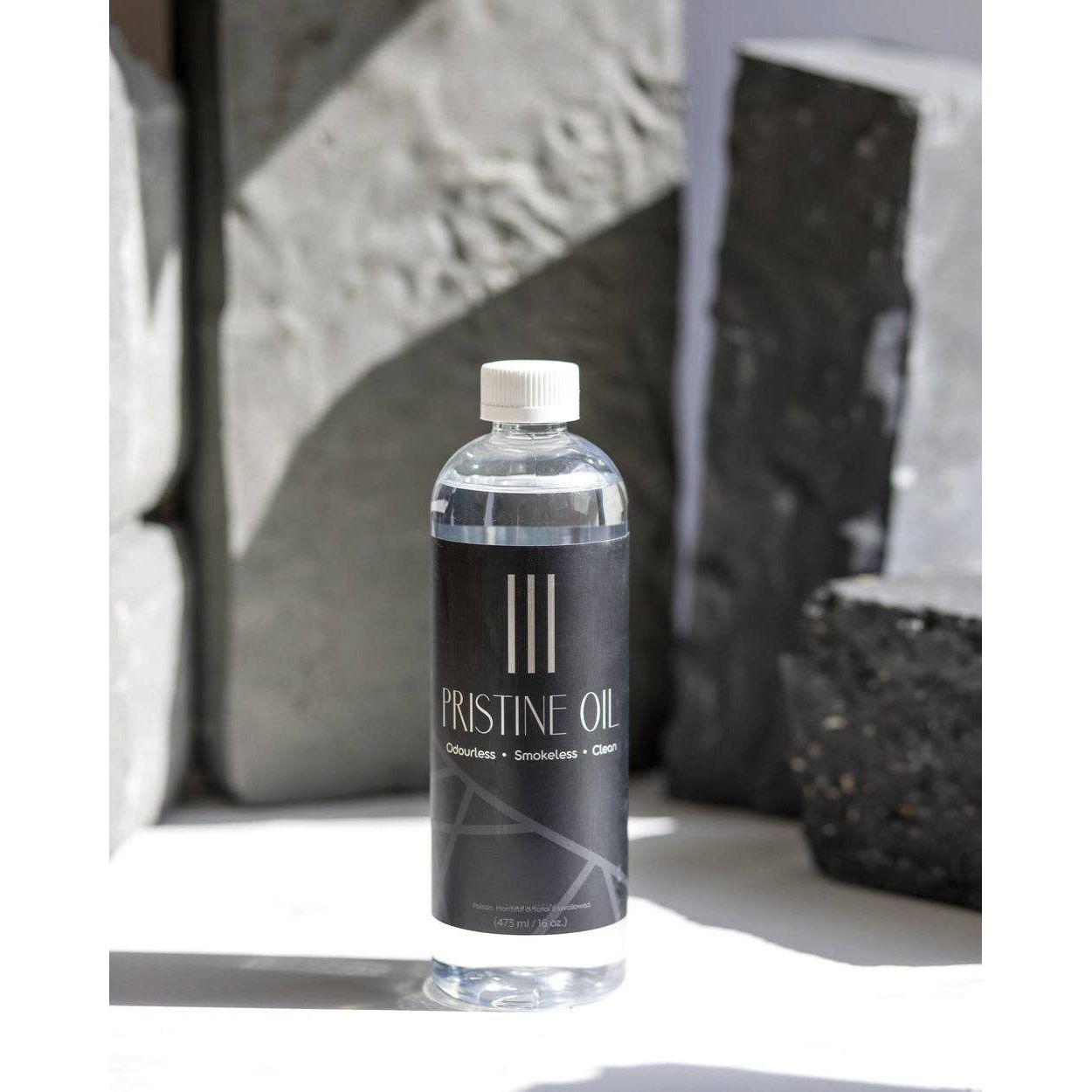 Pristine Oil® Odorless, Smokeless, Clean Burning.