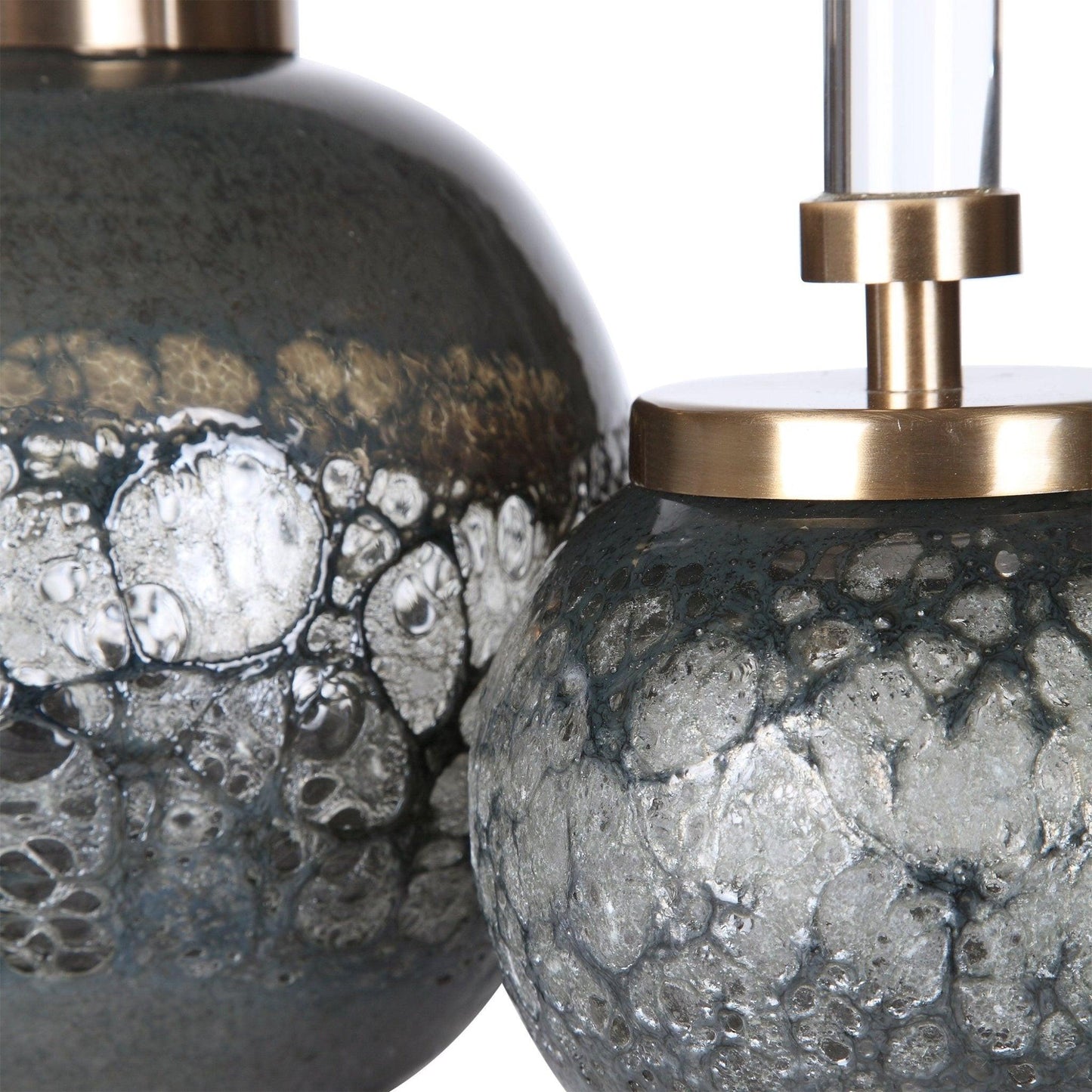 Cessair Art Glass Bottles, S/2.