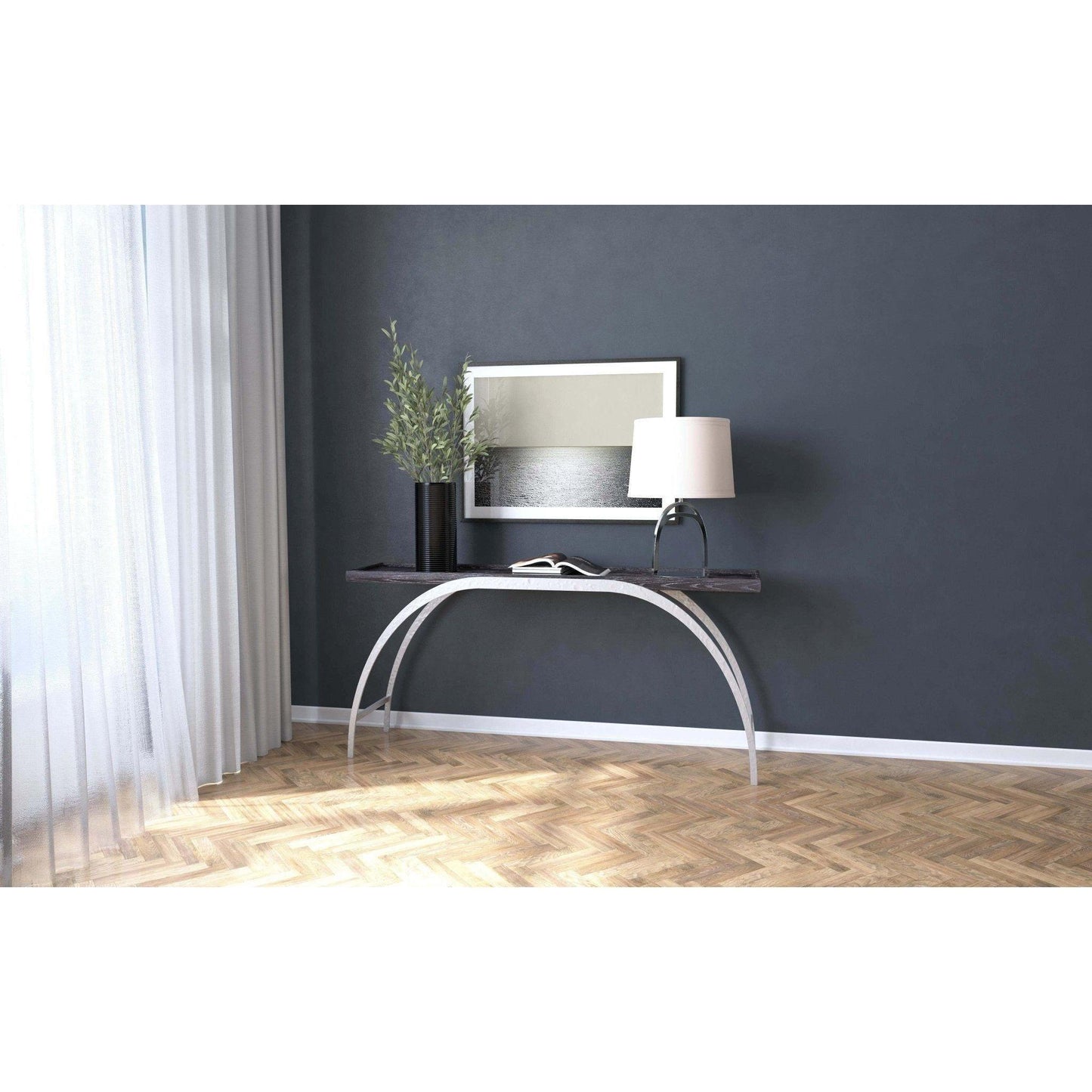 Commerce & Market Metal and Wood Console.