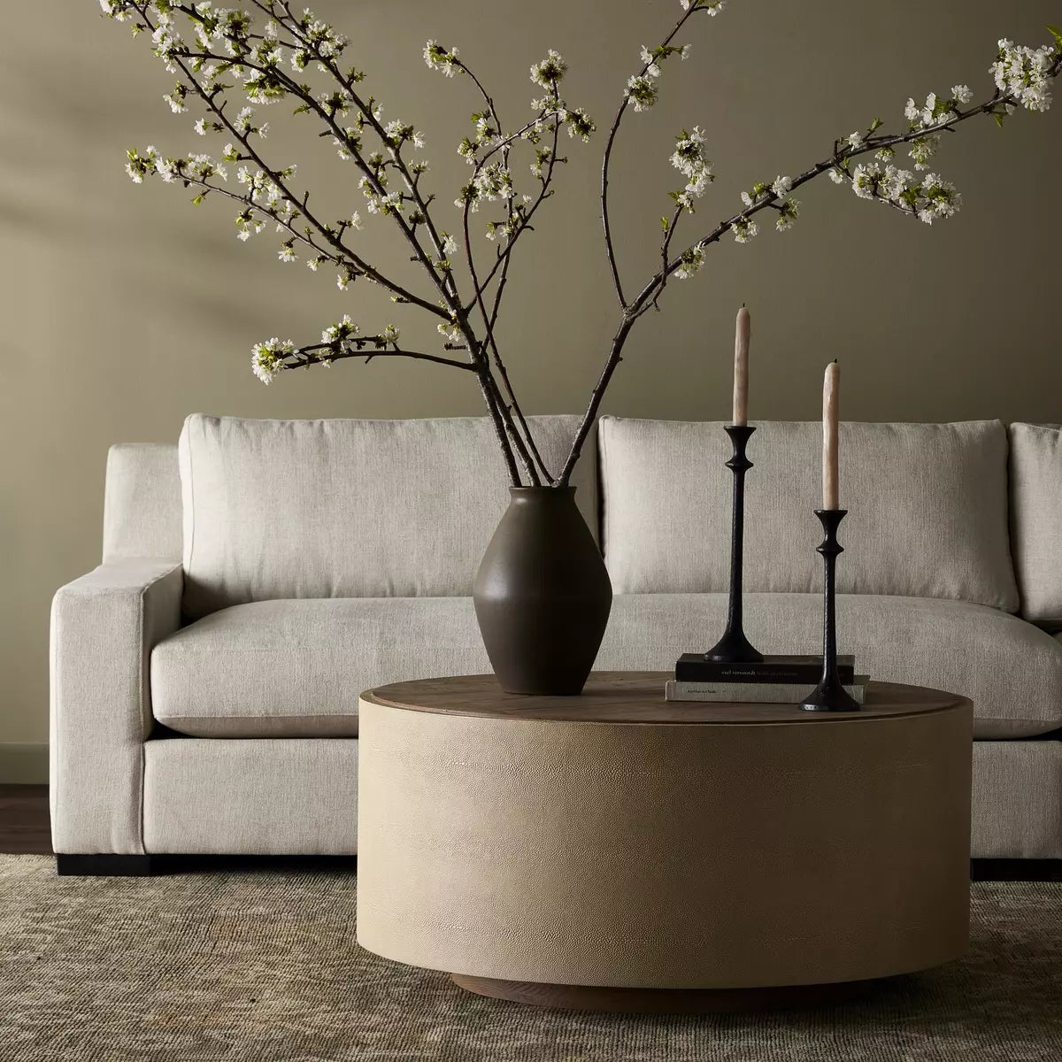 Crosby Round Coffee Table - Natural Resawn Oak.