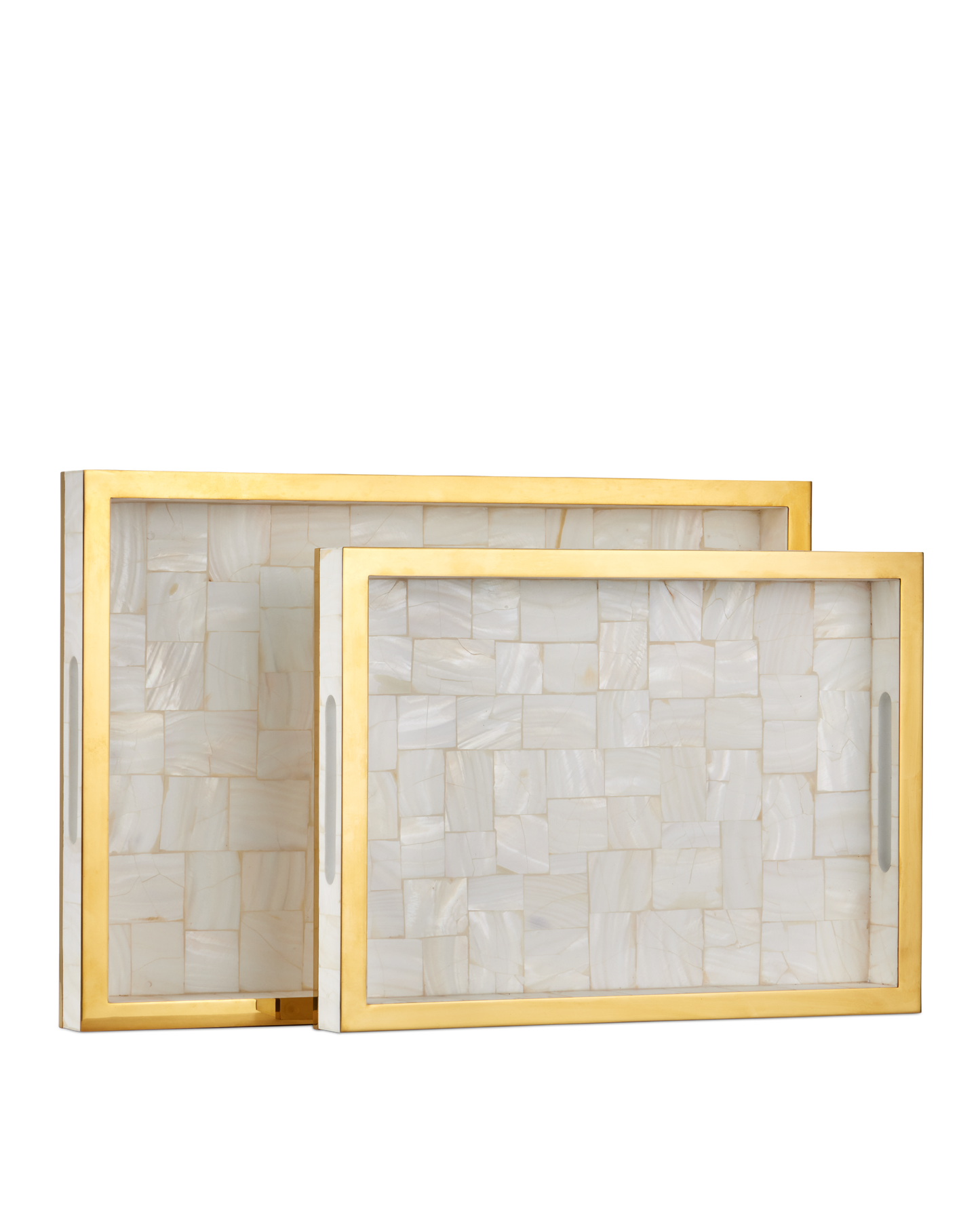 Casey Mother of Pearl Tray Set of 2.